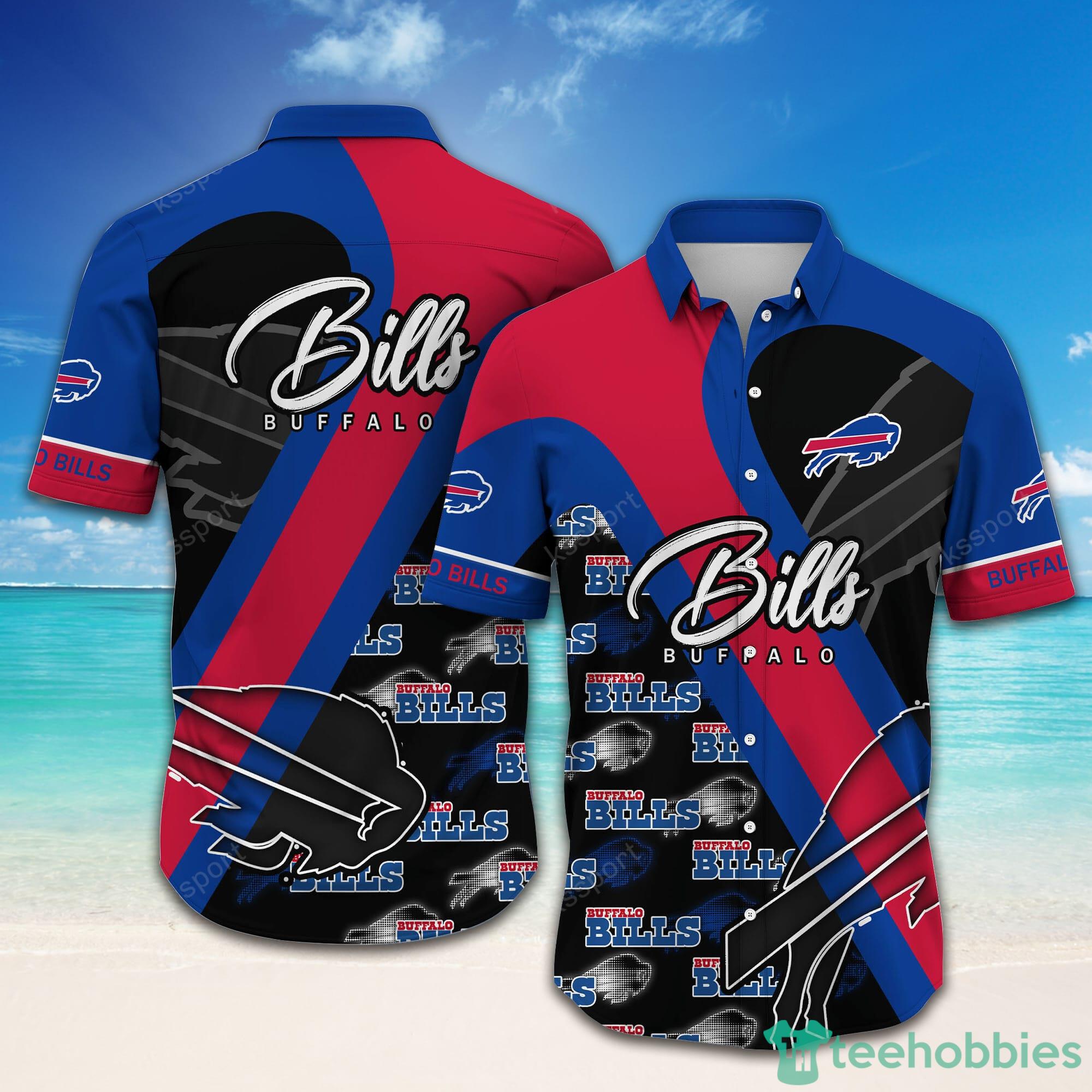 Buffalo Bills NFL Symbol Pattern Short Sleeve Hawaiian Shirt Product Photo 1