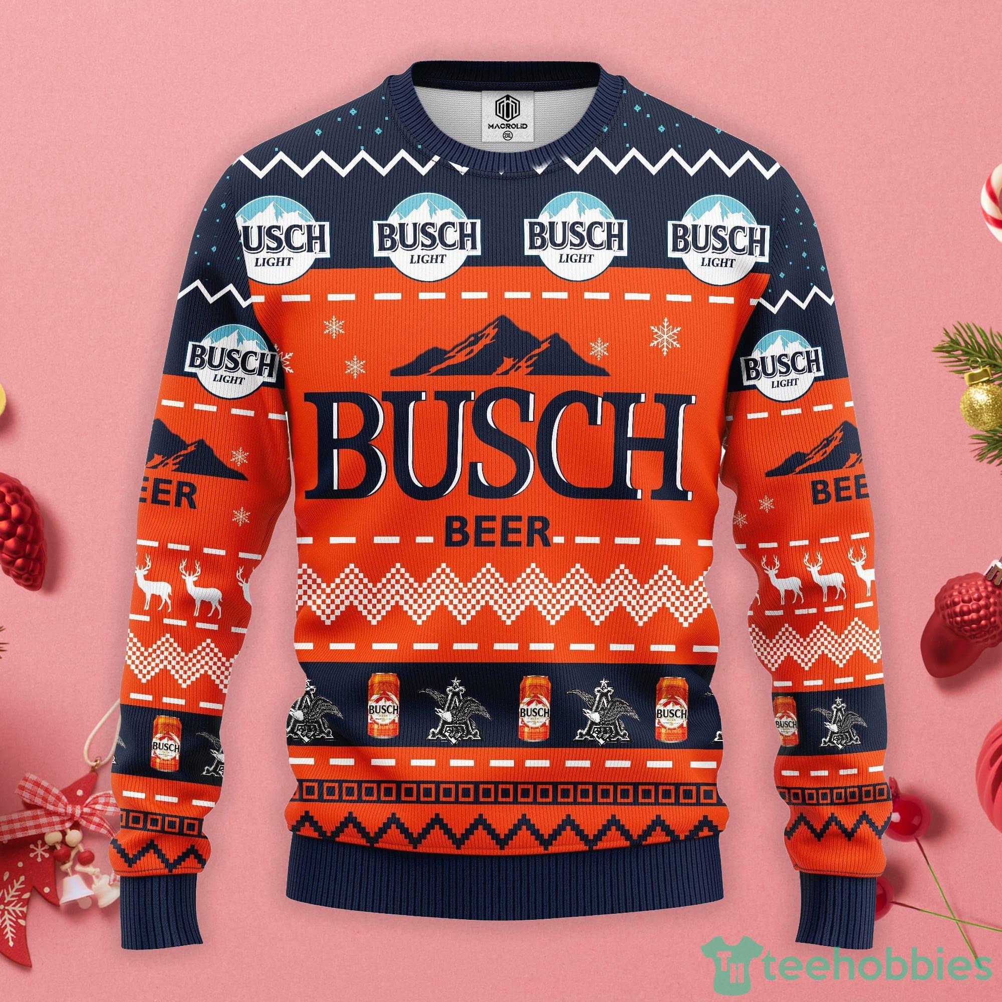 Busch Beer Christmas Gift Ugly Christmas Sweater Product Photo 1