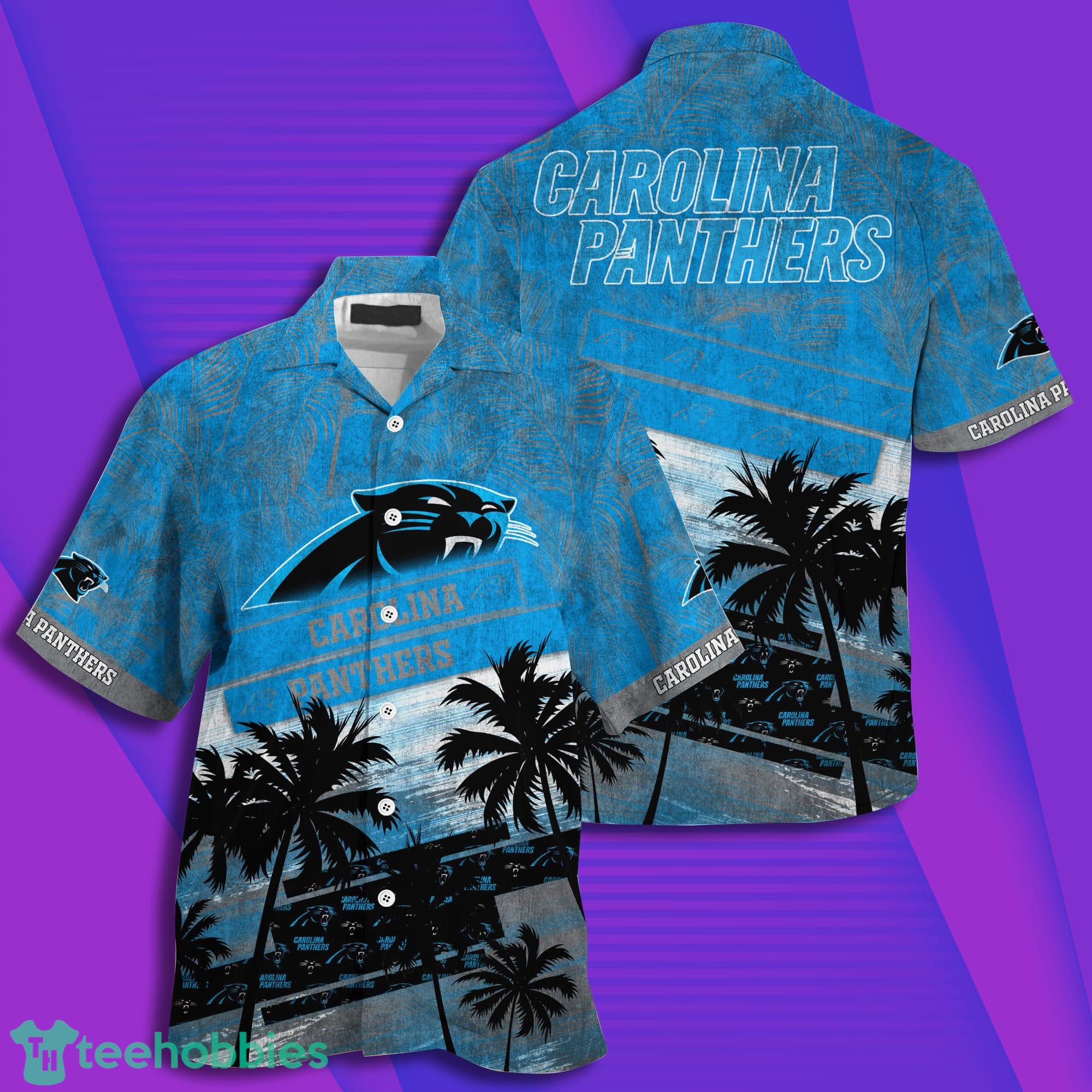Carolina Panthers NFL And Tropical Pattern Combo Summer Hawaiian Shirt And Pants Product Photo 1