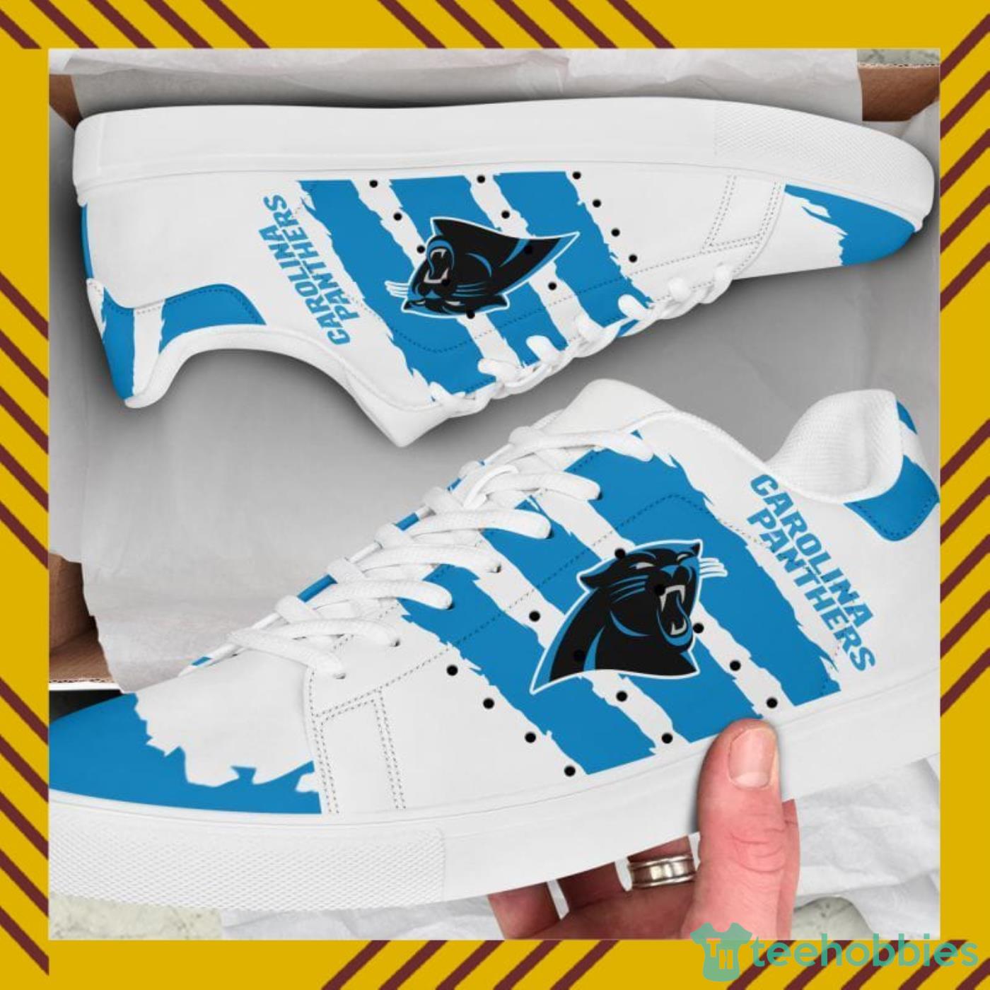 Carolina Panthers NFL Black And White Skate Shoes Product Photo 1