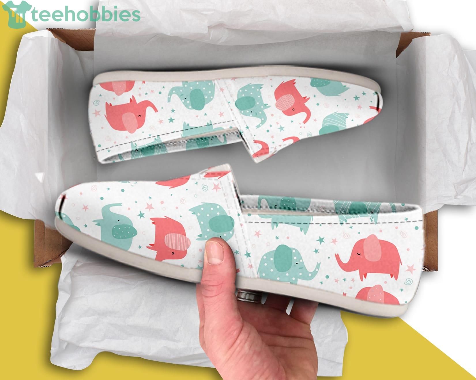 Casual Elephant Pattern Lovely Slip On Shoes Product Photo 1