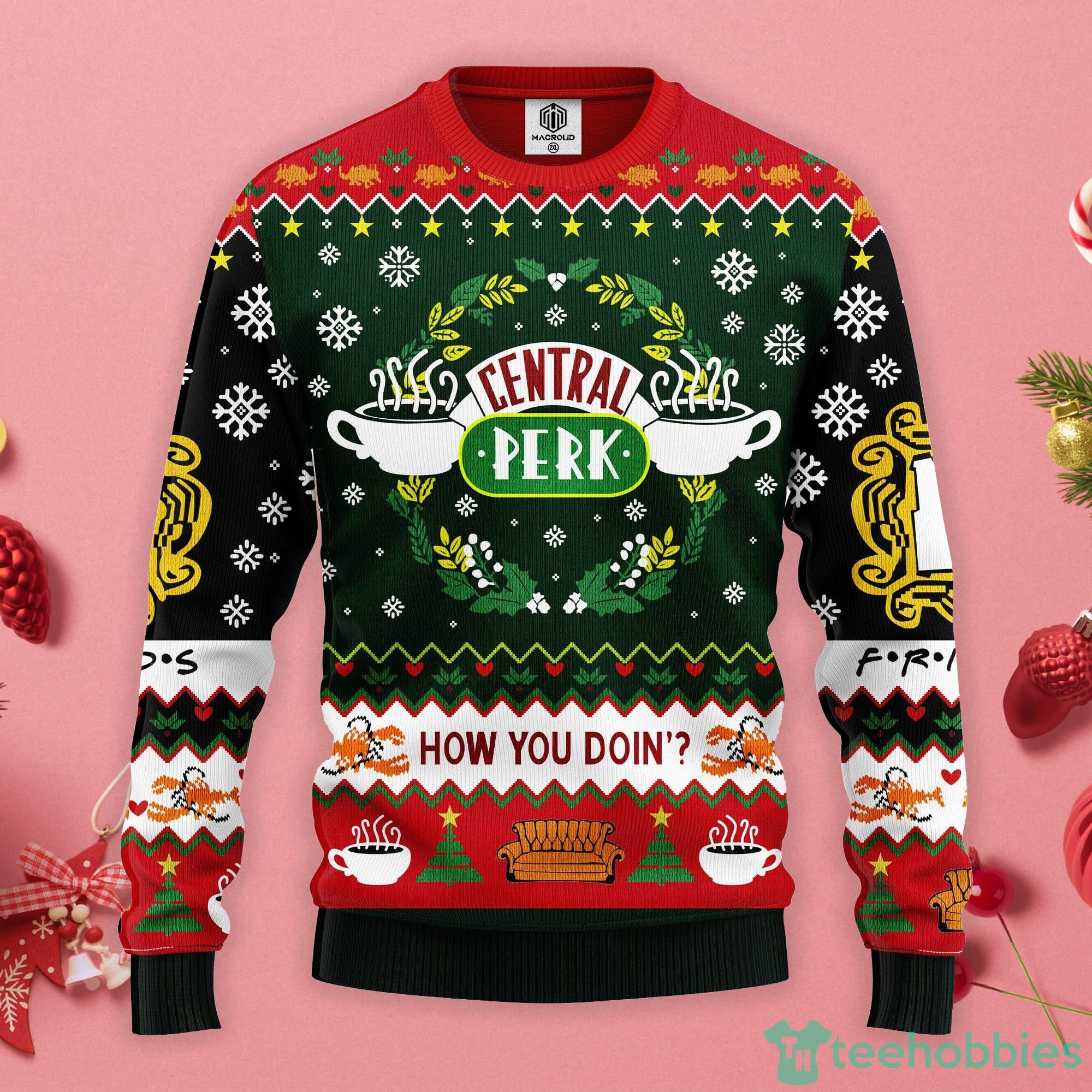 Central Perk Friends Tv Show Christmas Gift Ugly Christmas Sweater Product Photo 1