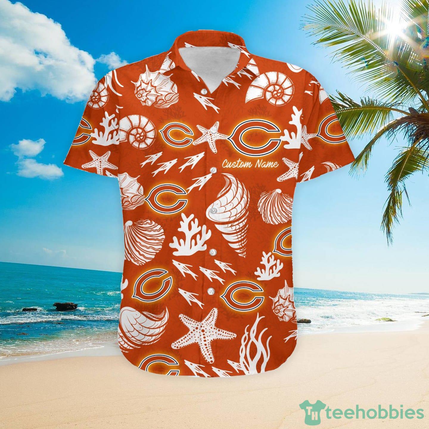 Chicago Bears Custom Name Shells Starfish Hawaiian Shirt