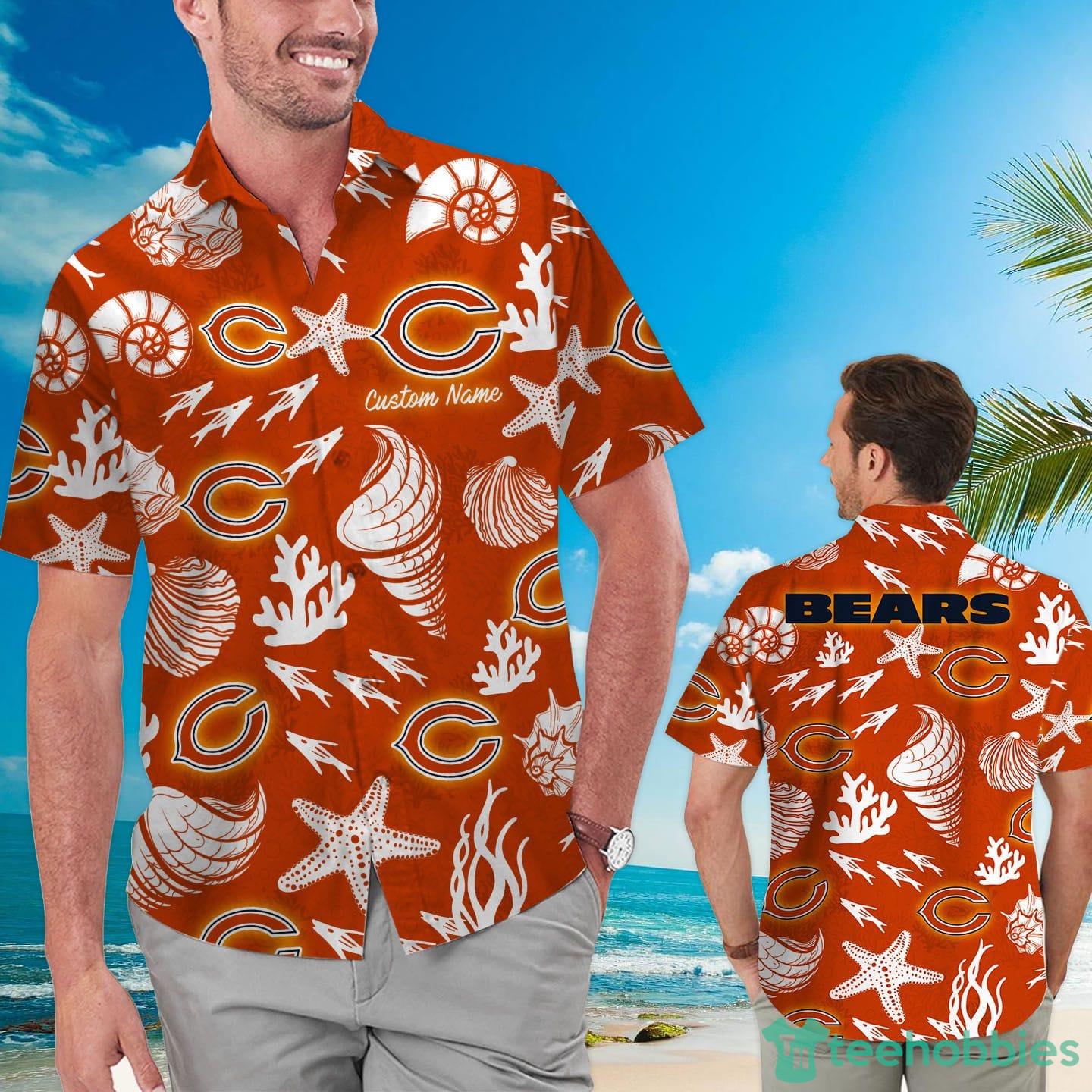 Chicago Bears Custom Name Shells Starfish Hawaiian Shirt Product Photo 1