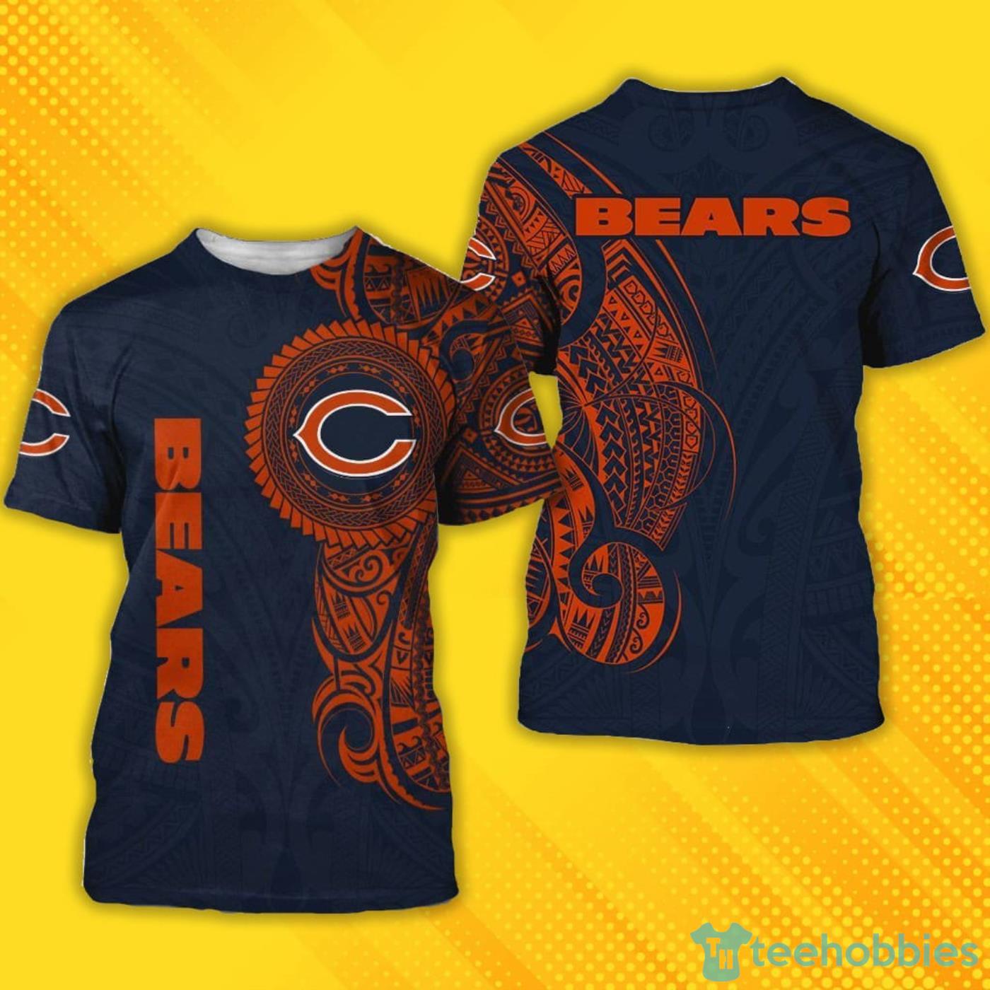 The best selling] Chicago Bears NFL Flower Full Printing 3D Hawaiian Shirt