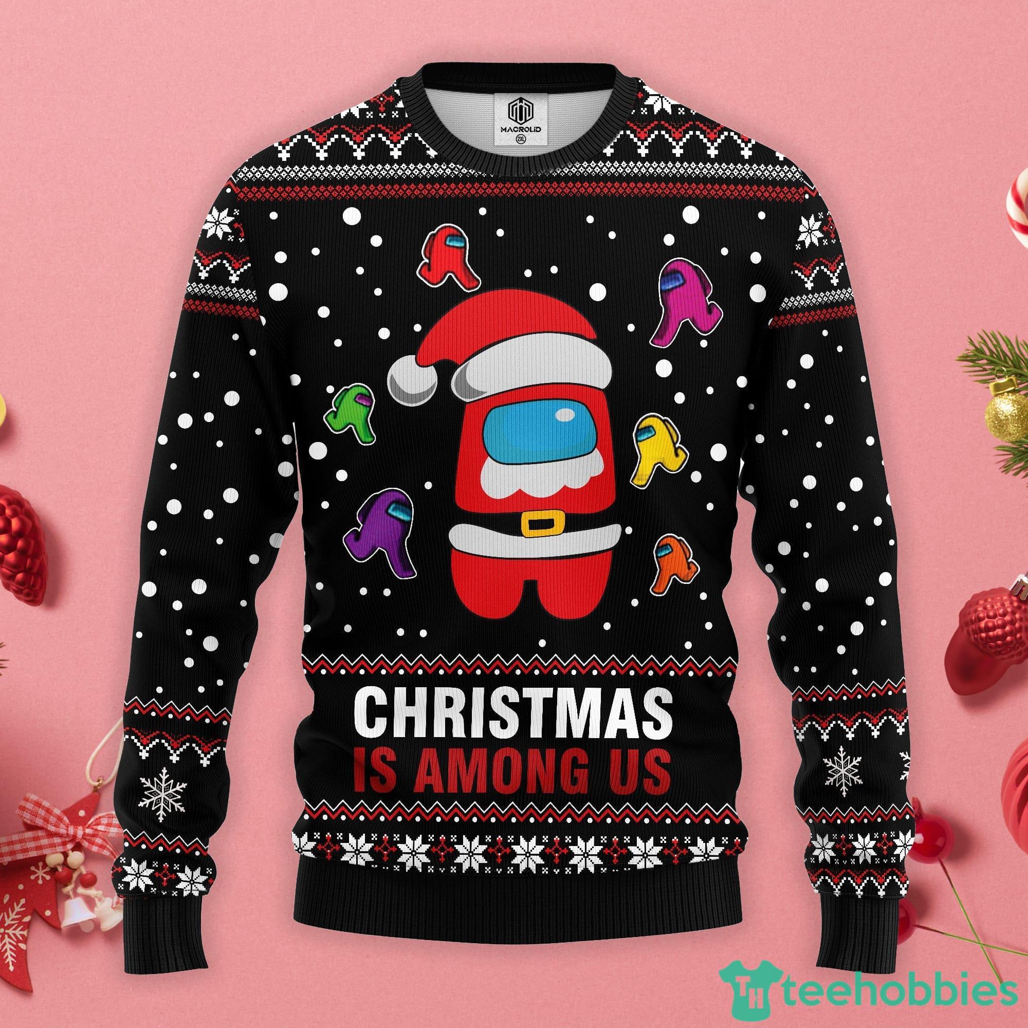 Christmas Is Mong Us Santa Ugly Christmas Sweater Product Photo 1