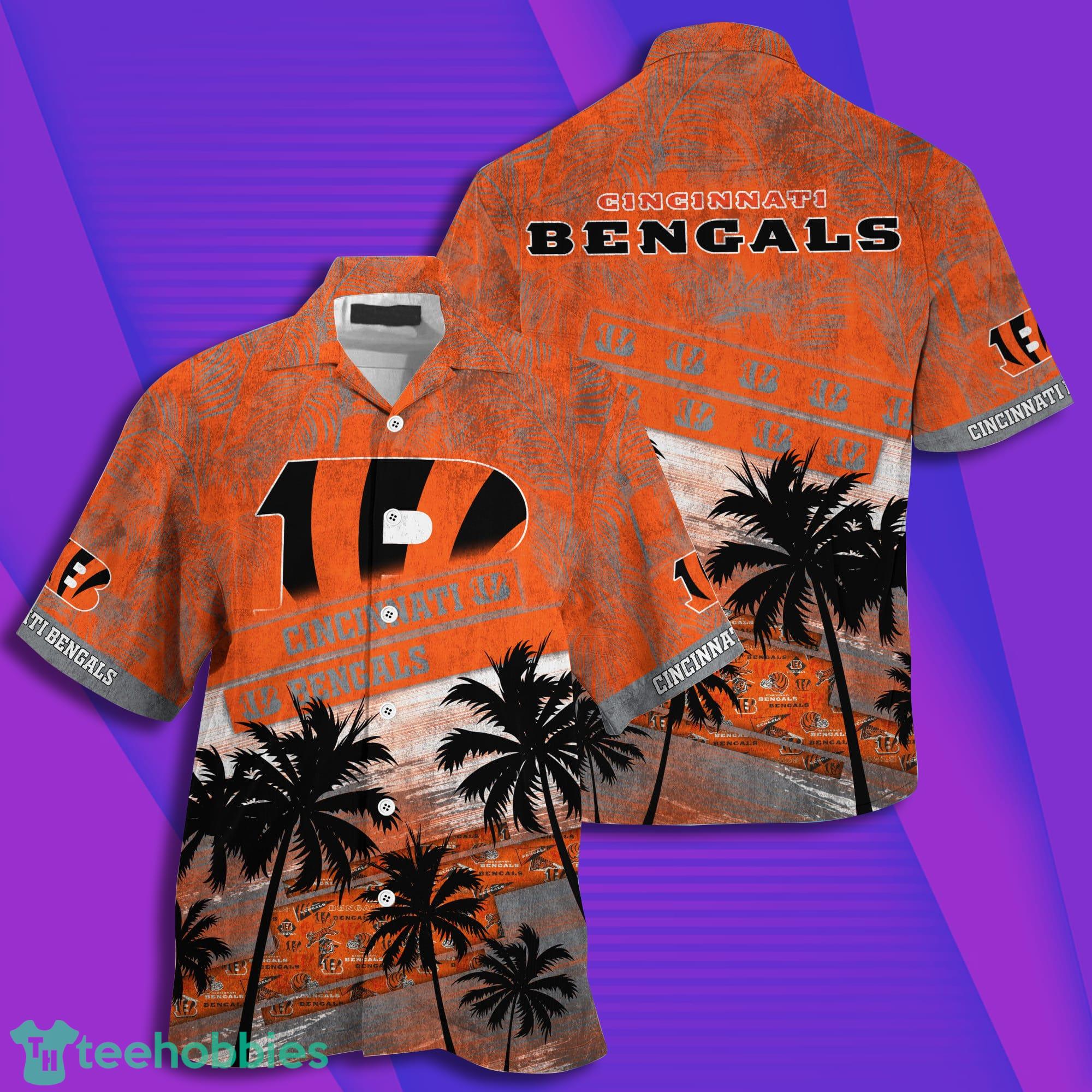Cincinnati Bengals NFL And Tropical Pattern Combo Summer Hawaiian Shirt And Pants Product Photo 1