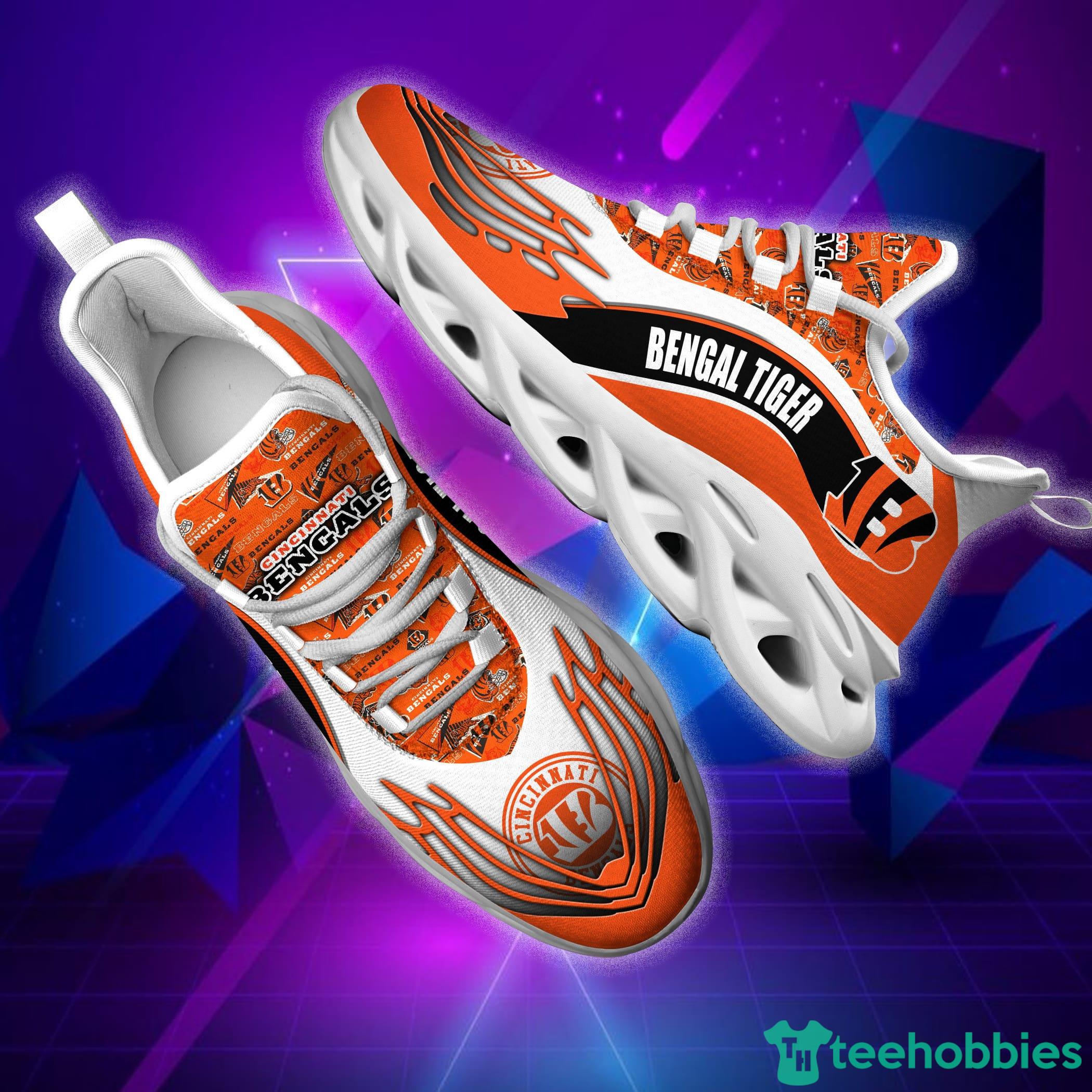 Cincinnati Bengals NFL Max Soul Shoes Custom Name Tie Dye Running Sneakers  Gifts NFL Fans - YesItCustom