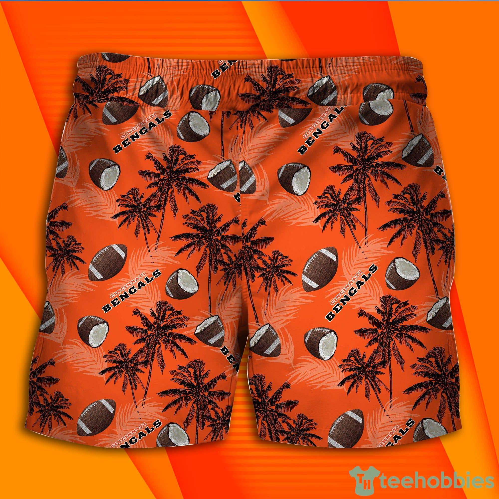 Cincinnati Bengals NFL Palm Trees Pattern Combo Hawaiian Shirt