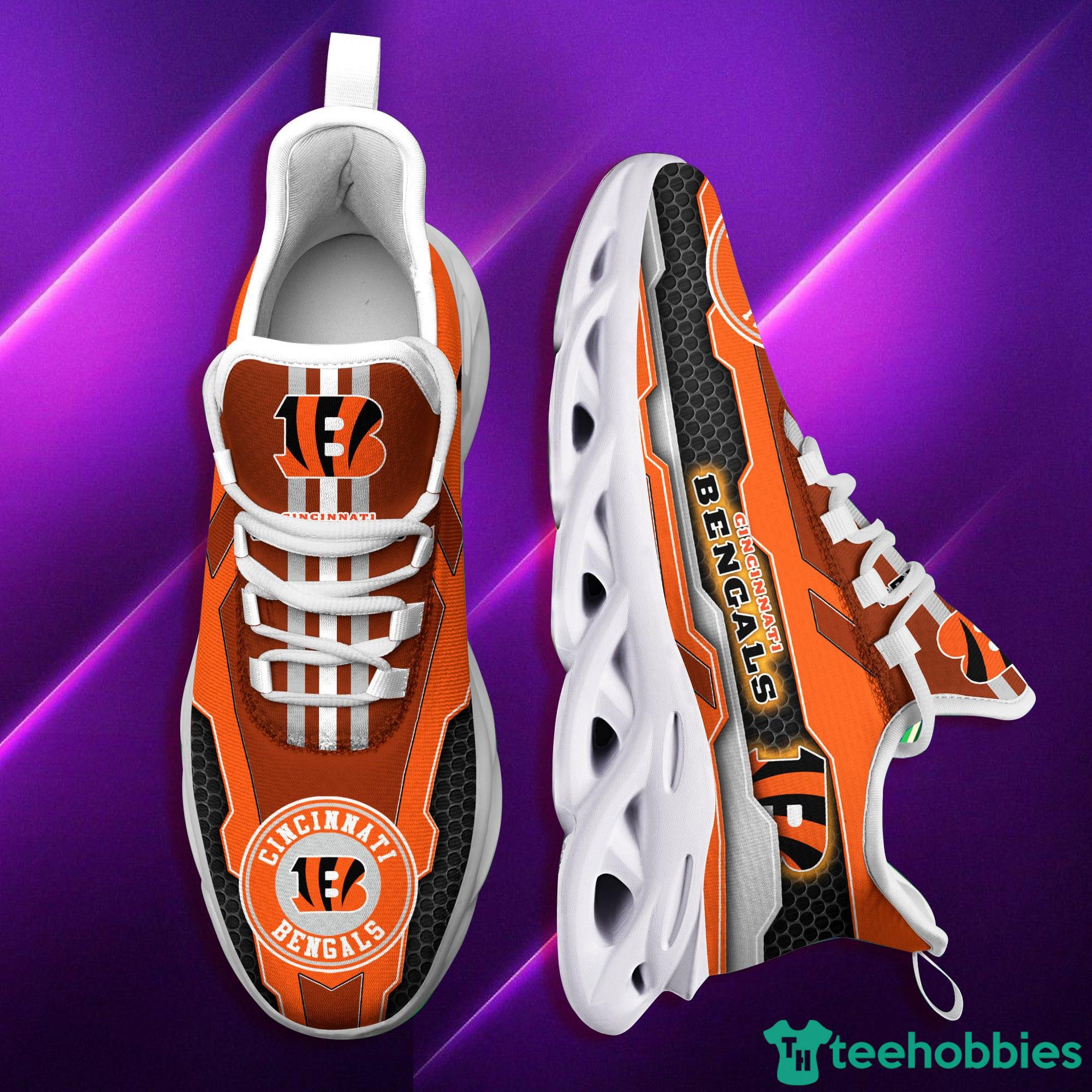 Cincinnati Bengals Nfl White And Black Max Soul Sneakers Sport Shoes Product Photo 1