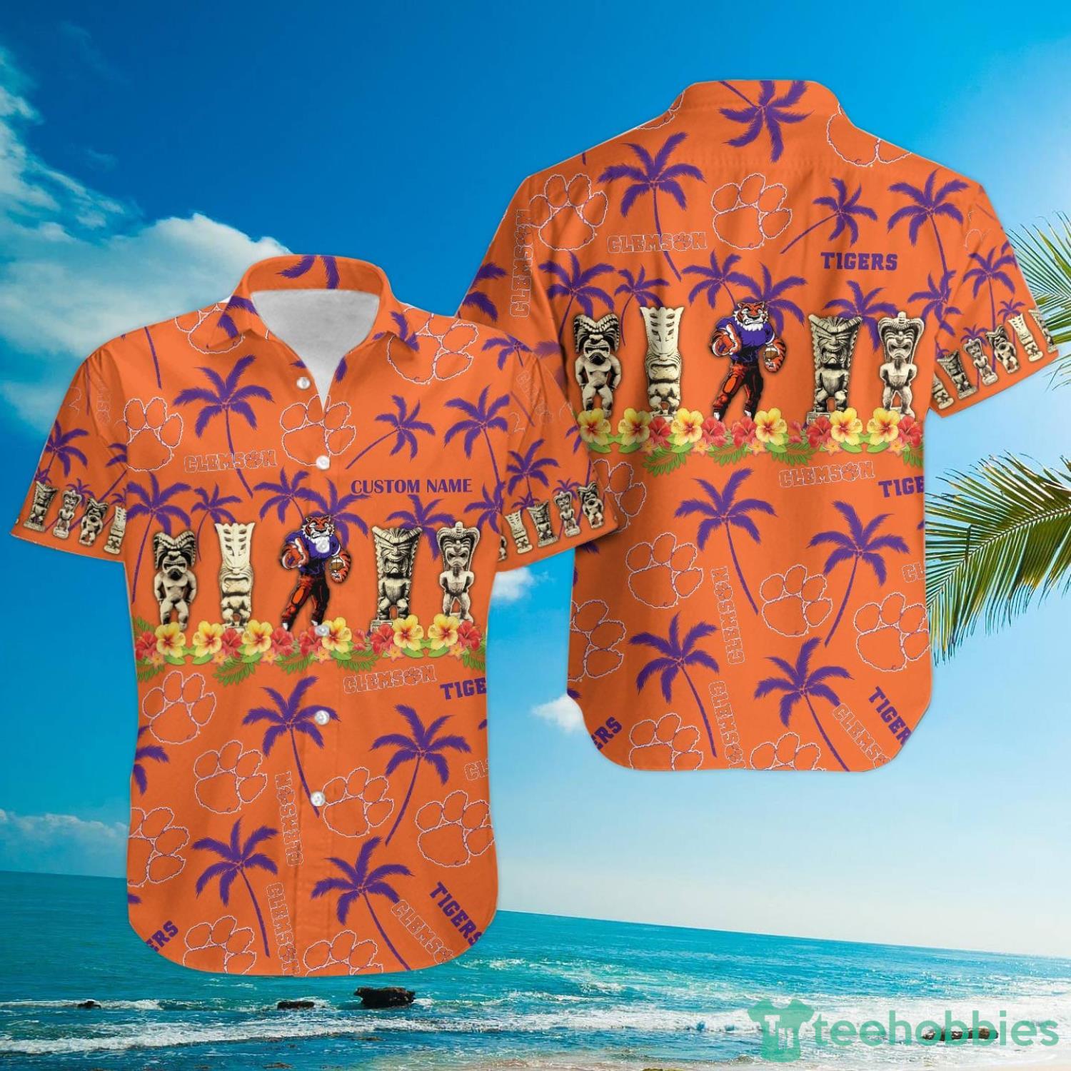 clemson tigers custom name hawaiian shirt 3px Clemson Tigers Custom Name Hawaiian Shirt