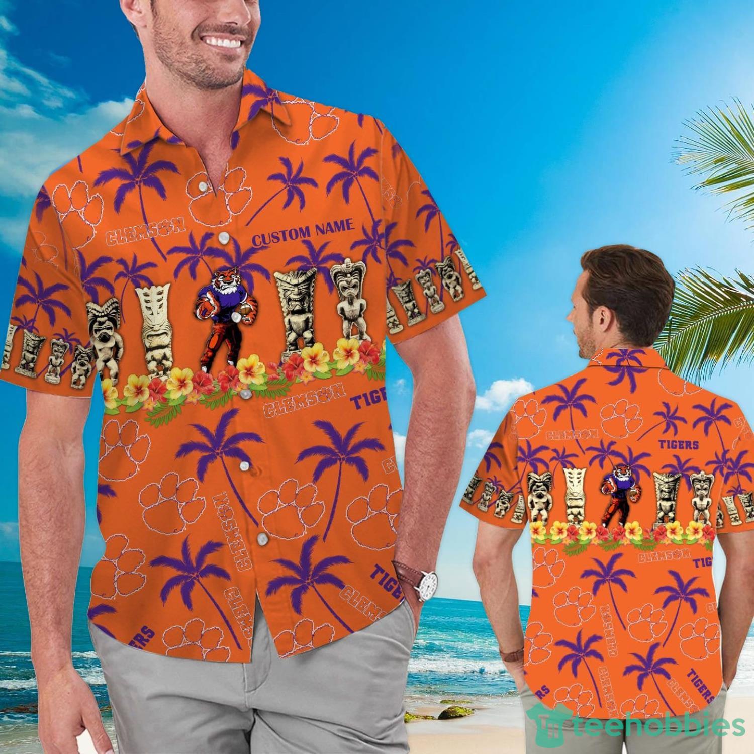 Clemson Tigers Custom Name Hawaiian Shirt Product Photo 1
