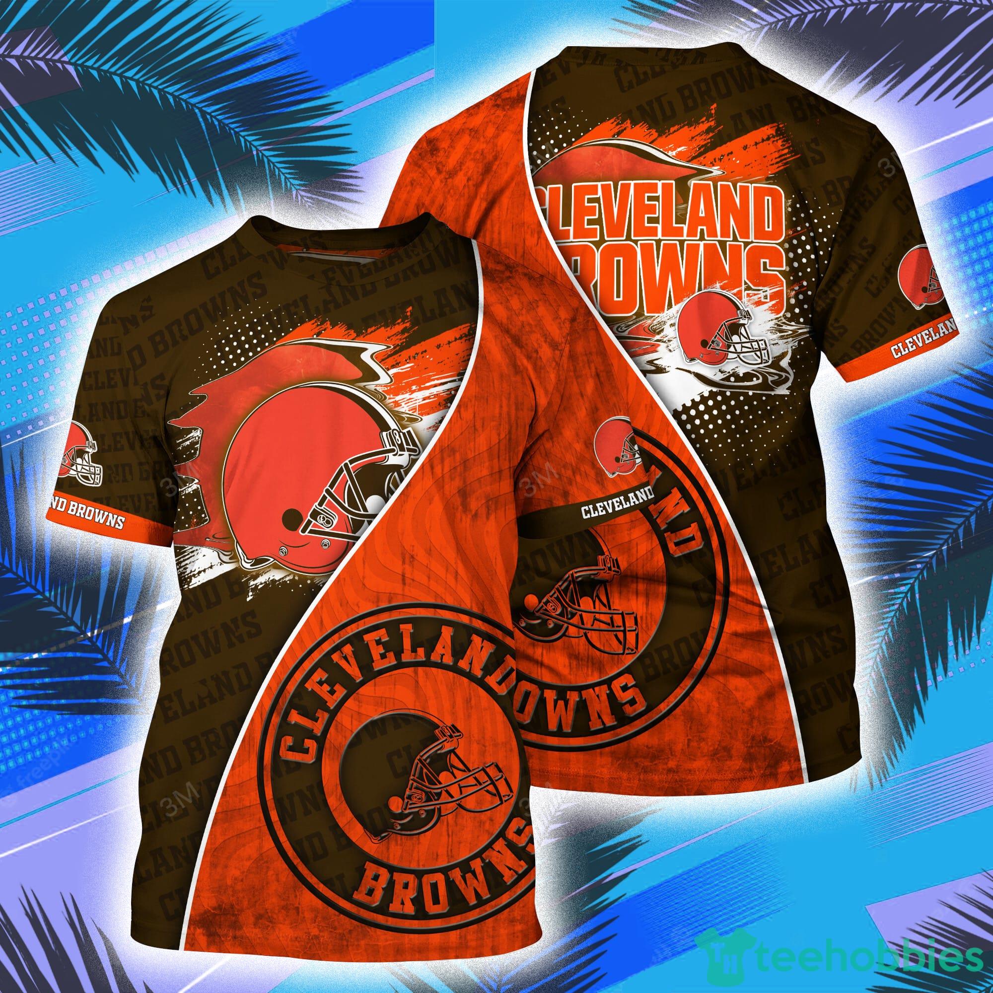 Cleveland Browns NFL Symbol All Over Print 3D T-Shirt Product Photo 1