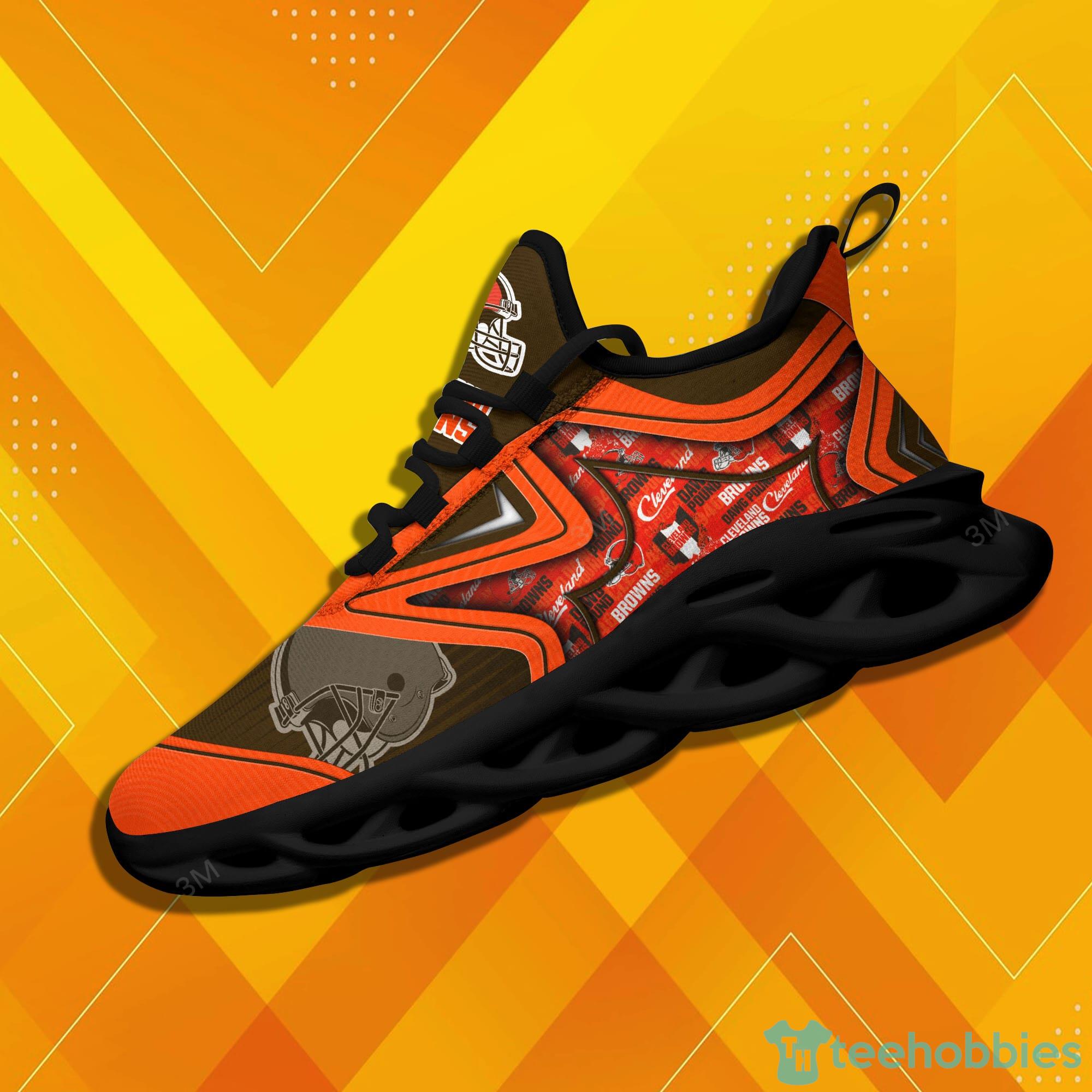 NFL Cleveland Browns Brown Orange Max Soul Sneakers Sport Shoes - T-shirts  Low Price