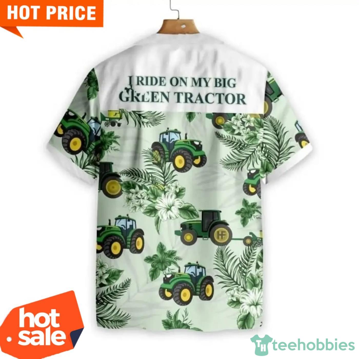 Shirts  Green Oversized Hawaiian Shirt With Lots Of White And