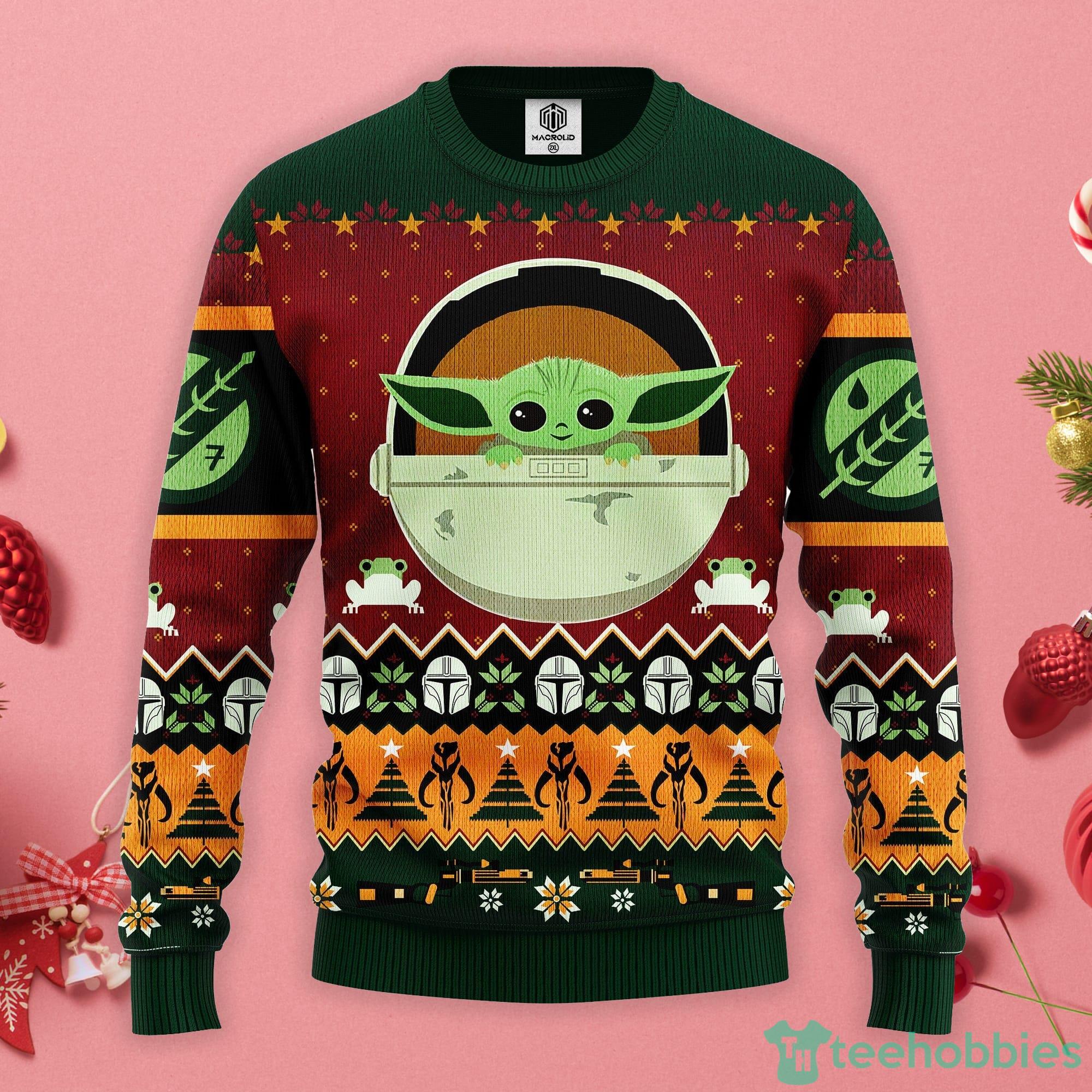 Cute Baby Yoda Christmas Gift Ugly Christmas Sweater Product Photo 1