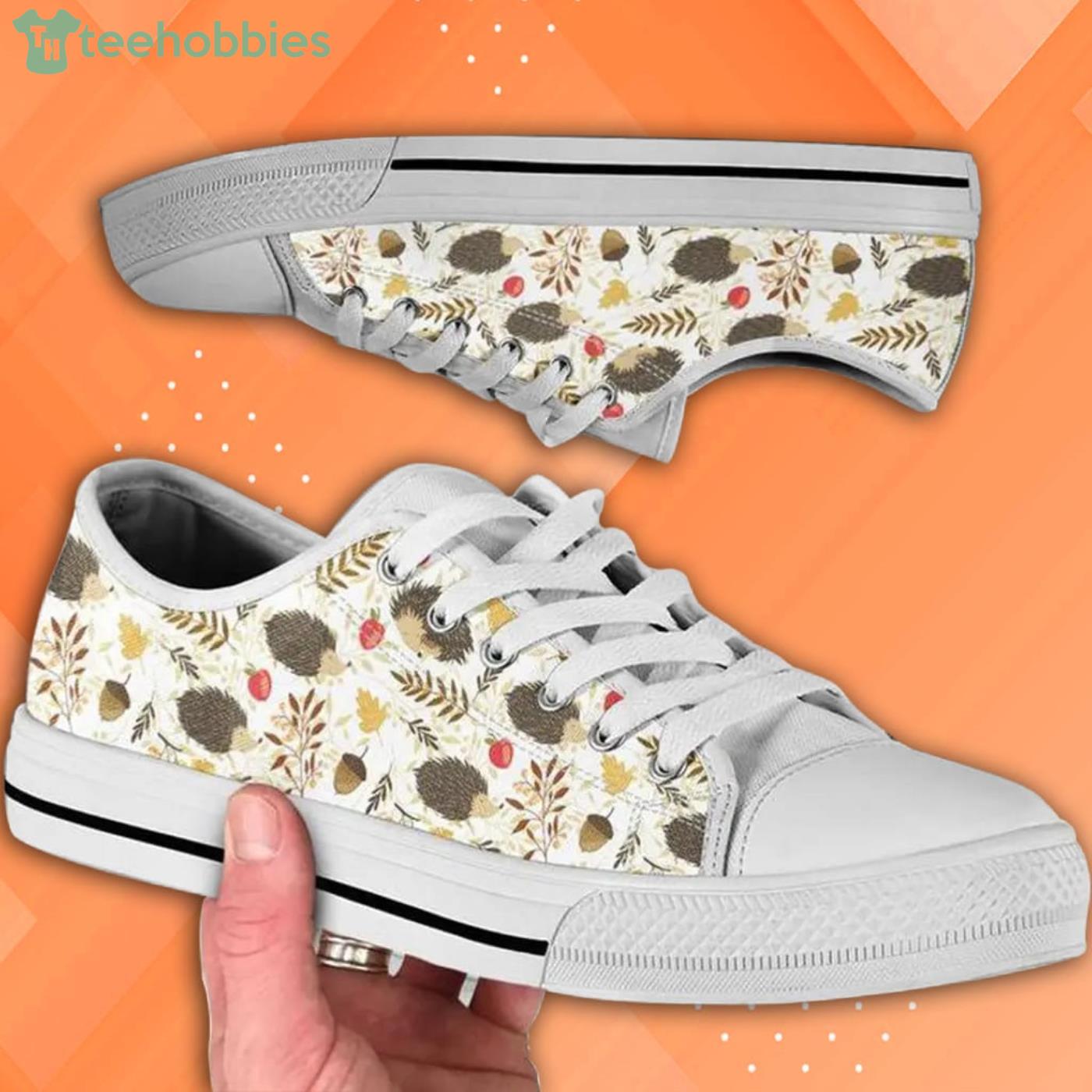 Cute Hedgehog Pattern Low Top Shoes Product Photo 1