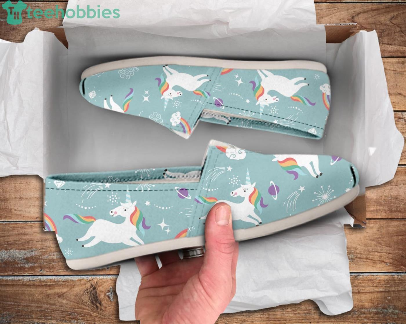 Cute Unicorn Cute Pattern Slip On Shoes Product Photo 1