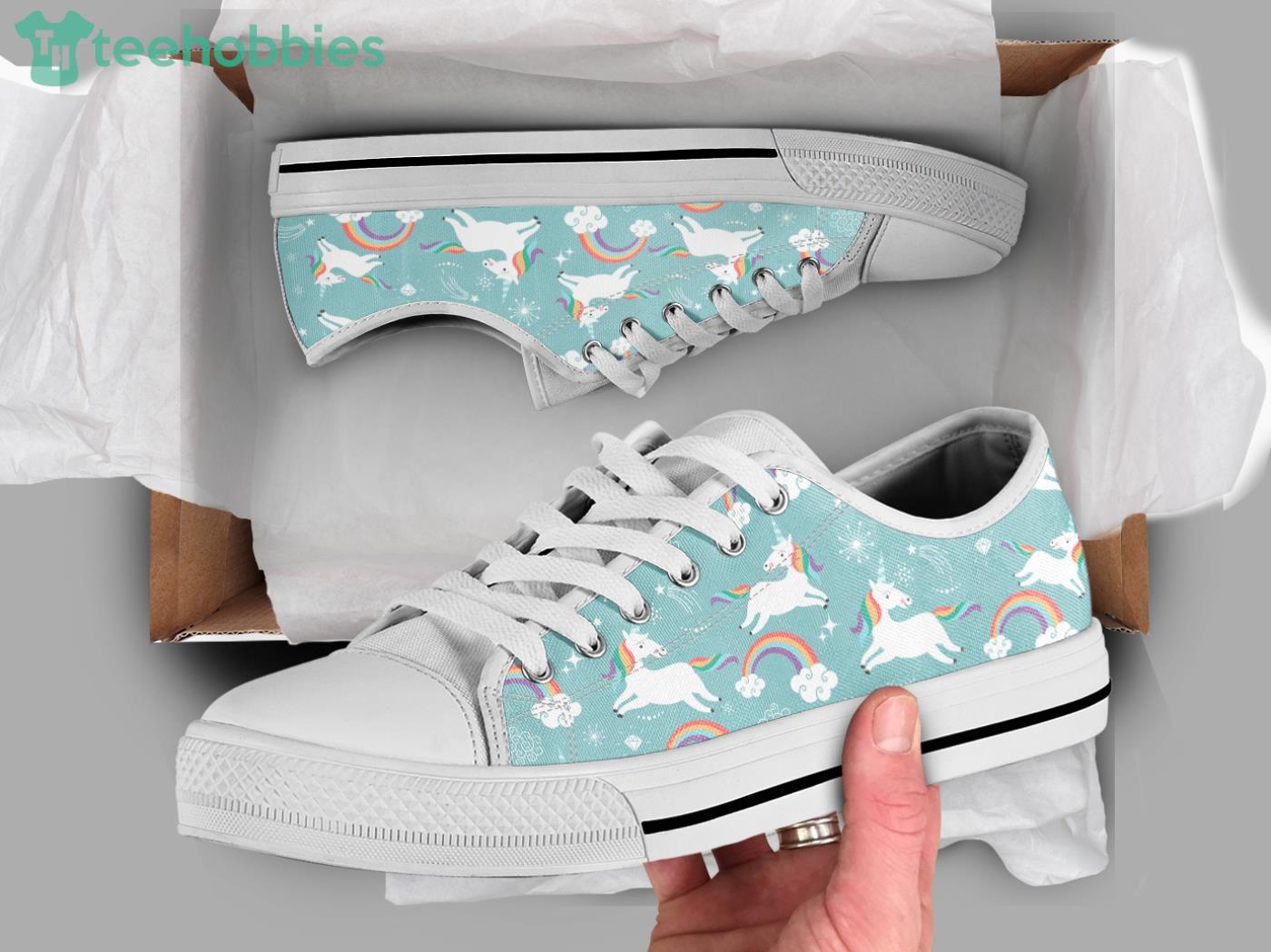 Cute Unicorn Pattern Low Top Shoes Product Photo 1