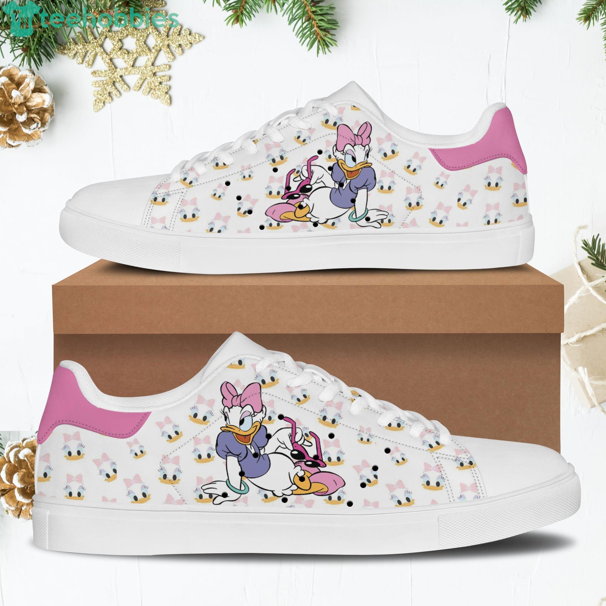 Daisy Duck Purple White Stan Smith Disney Carrtoon Low Top Skate Shoes Product Photo 1