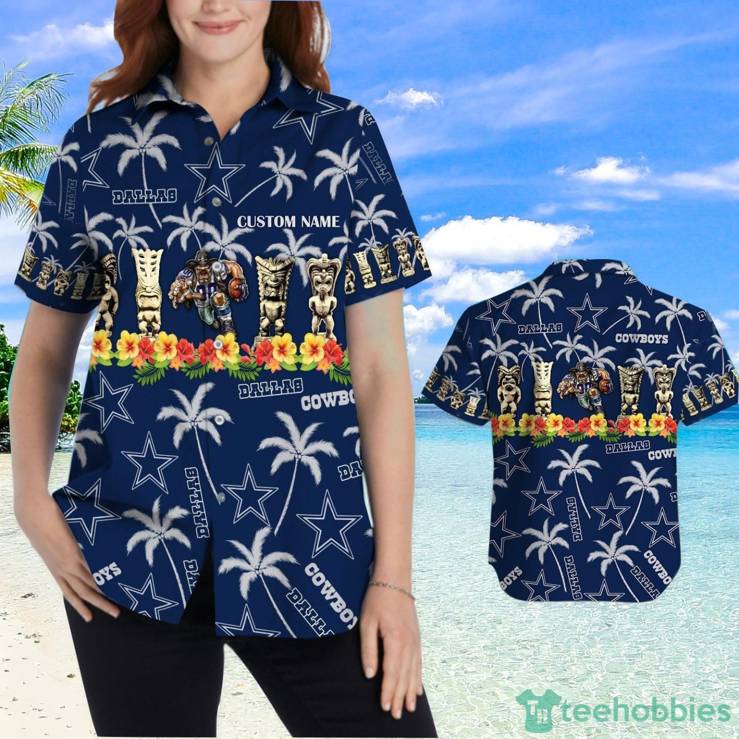 Dallas Cowboys Custom Name Hawaiian Shirt Product Photo 2