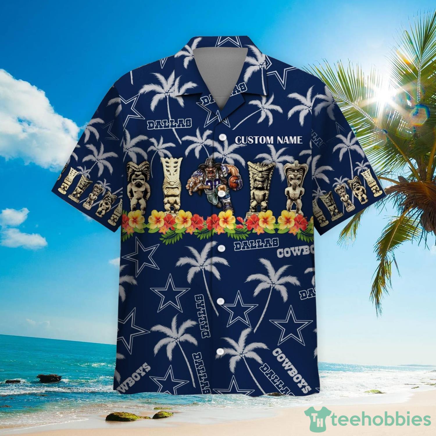 Dallas Cowboys Custom Name Hawaiian Shirt Product Photo 3