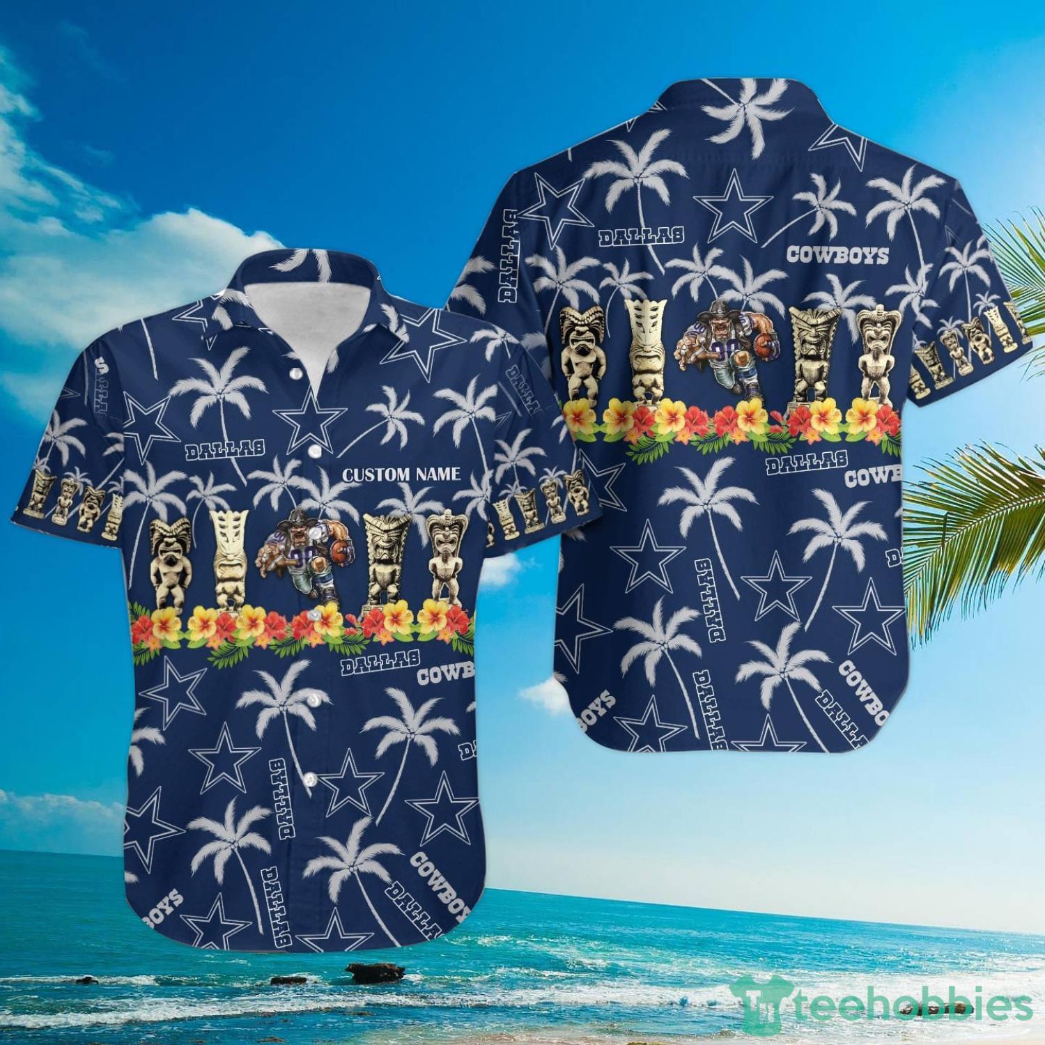 Dallas Cowboys Custom Name Hawaiian Shirt Product Photo 4