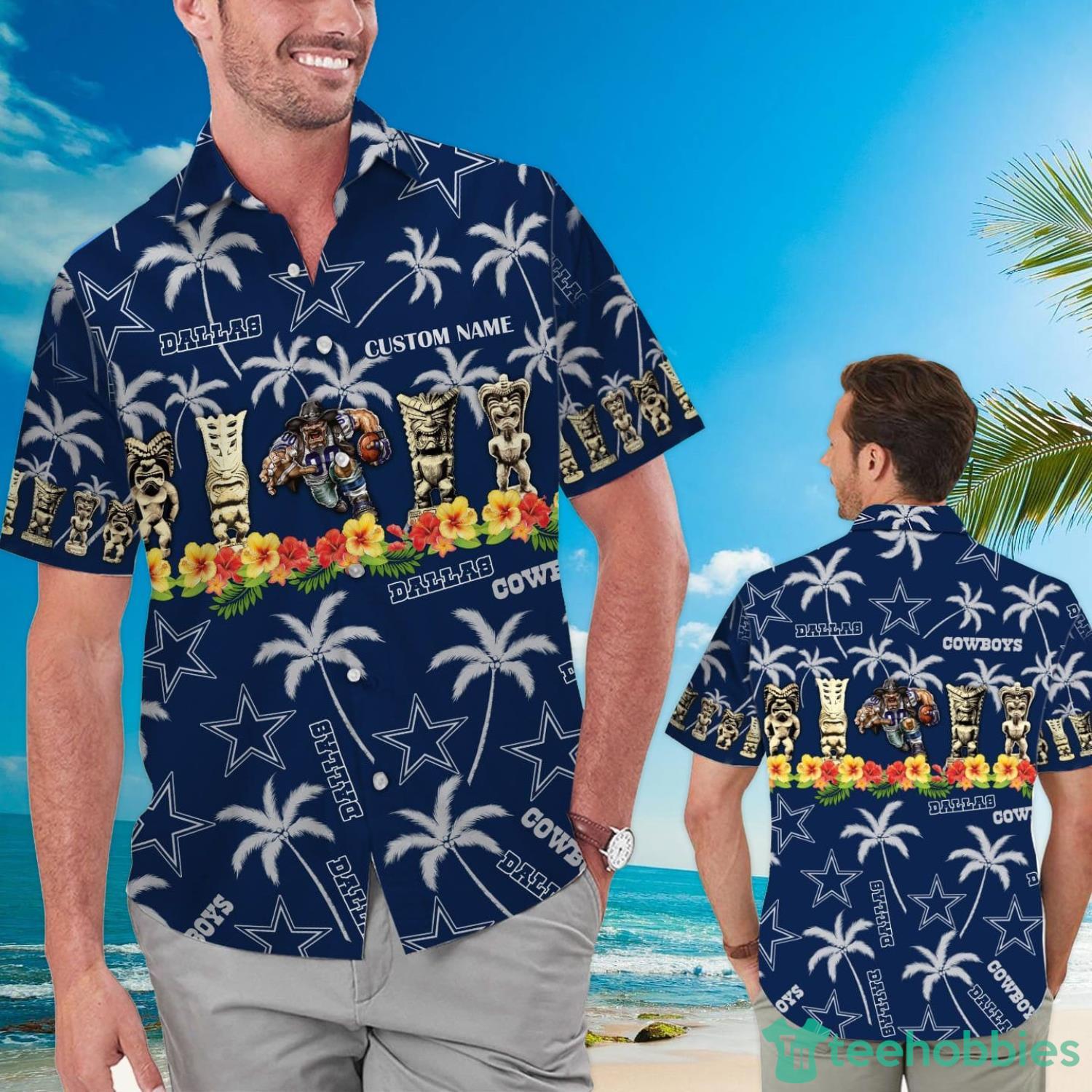 Dallas Cowboys Custom Name Hawaiian Shirt Product Photo 1