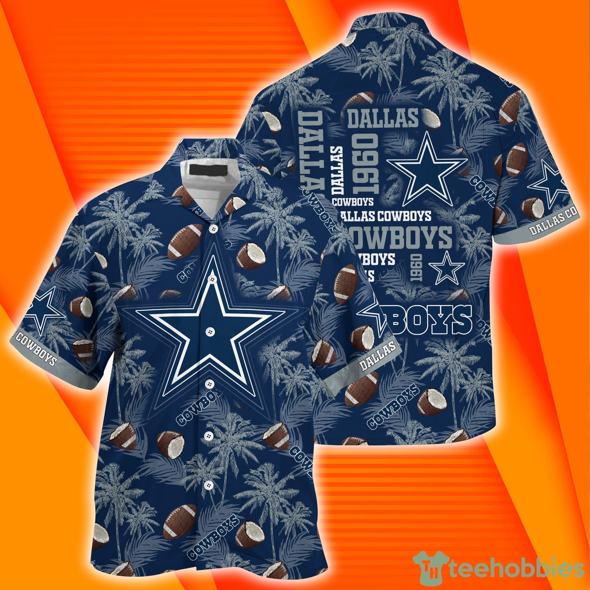 NFL Dallas Cowboys Palm Trees Short Sleeve Hawaiian Shirt And