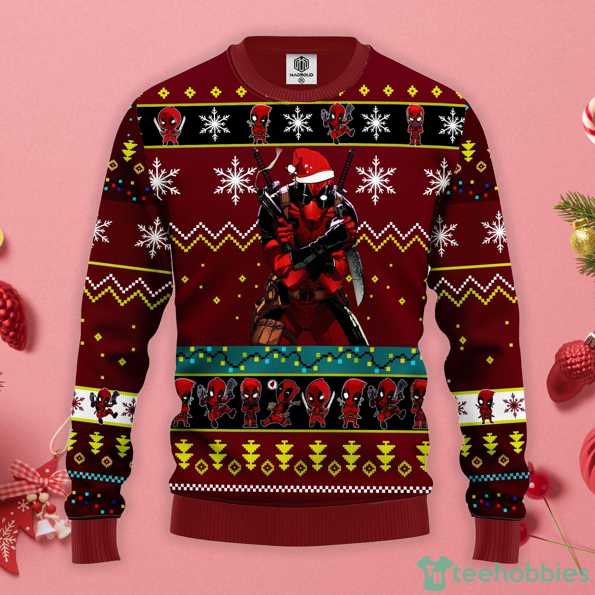 Deadpool Movie Lover Ugly Christmas Sweater Product Photo 1