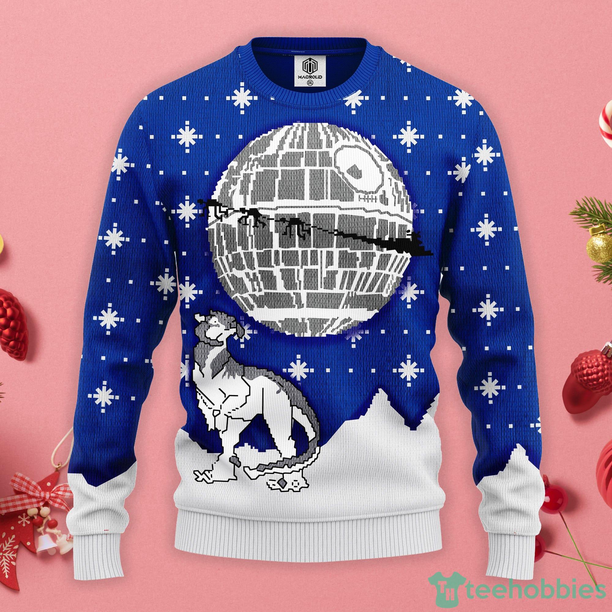 Death Star Christmas Gift Ugly Christmas Sweater Product Photo 1