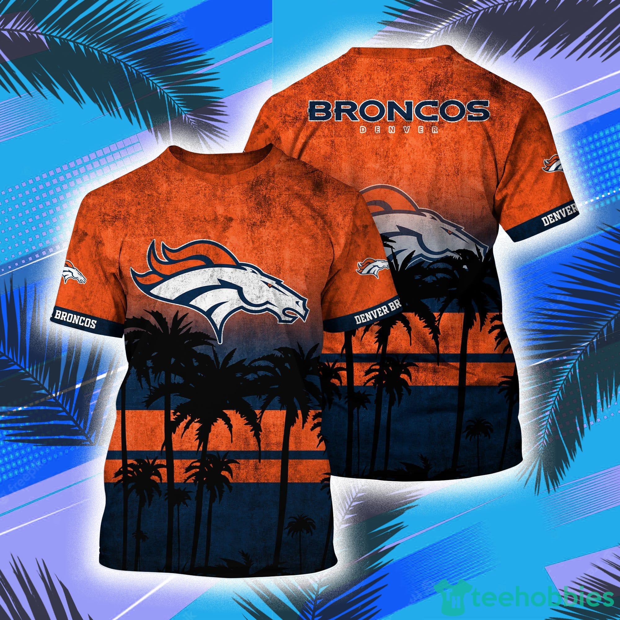 Denver Broncos NFL And Grunge Texture All Over Print 3D T-Shirt Product Photo 1
