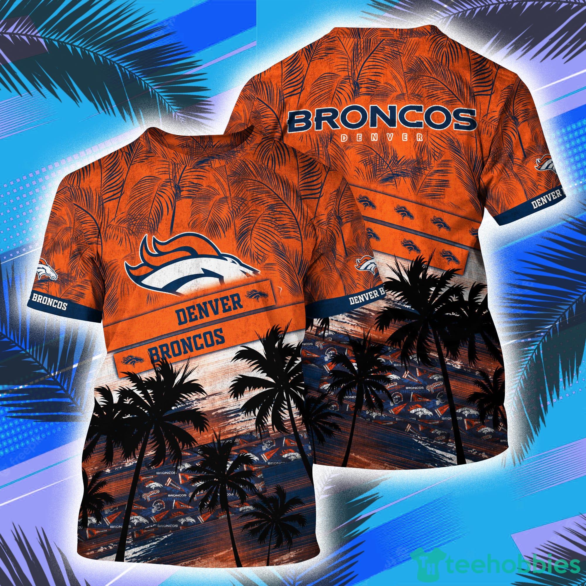 Denver Broncos NFL And Tropical Pattern Aloha Hawaii Style 3D T