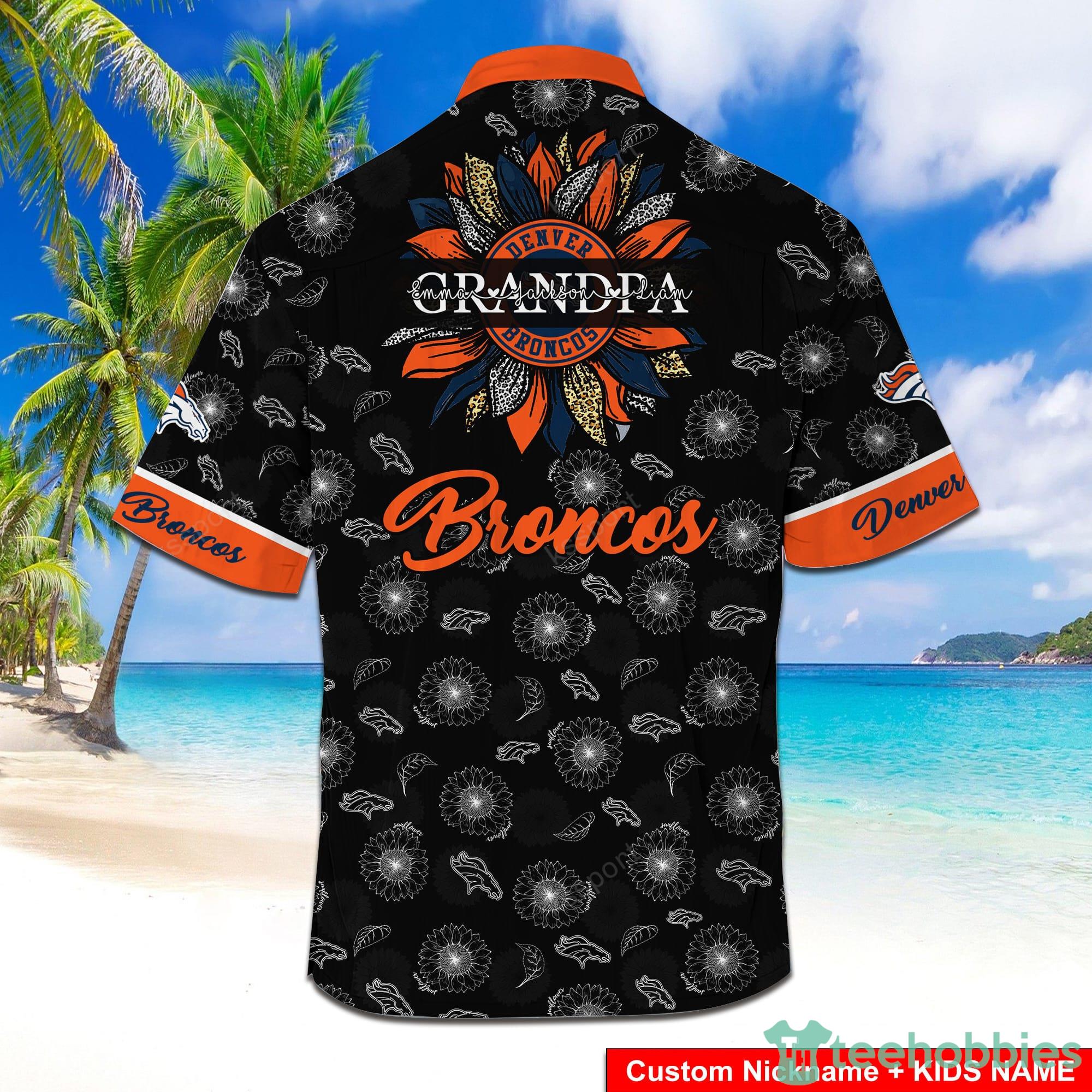 NFL Teams Football Denver Broncos Hawaiian Shirt, Custom Name