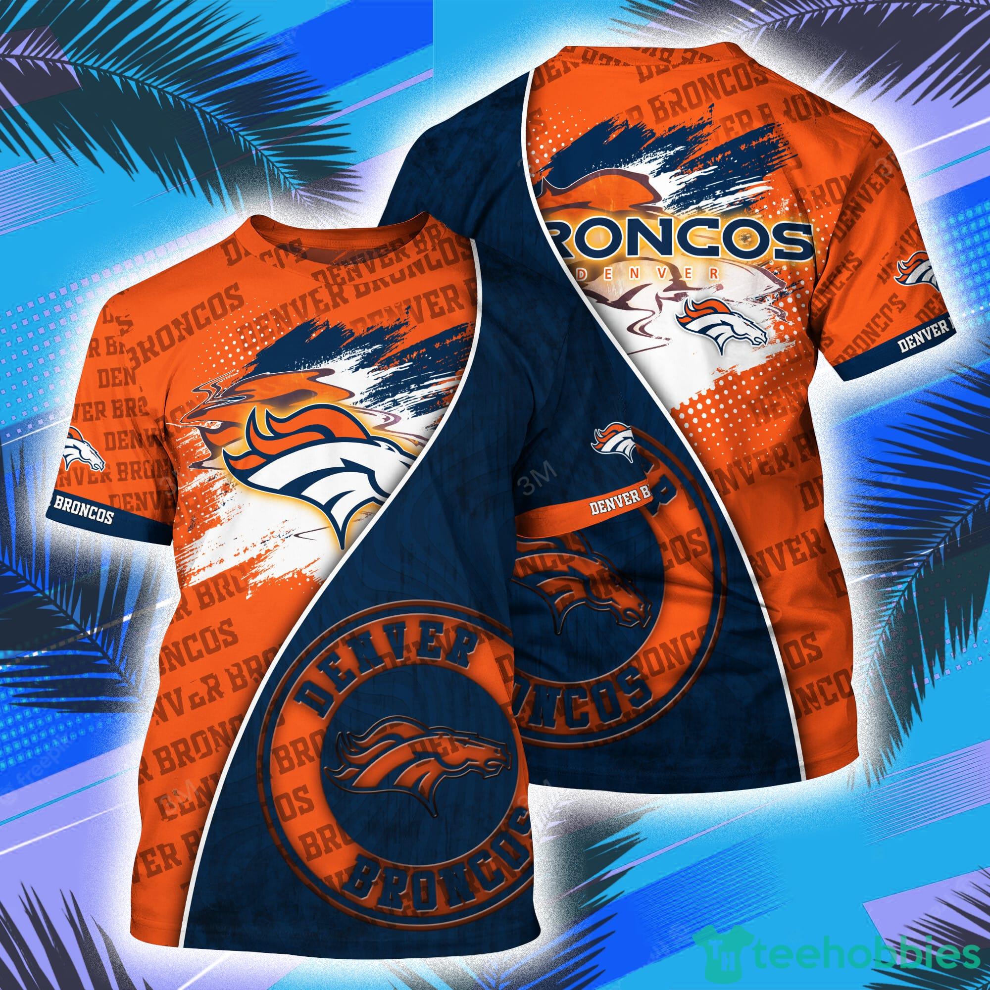 Denver Broncos NFL Symbol All Over Print 3D T-Shirt Product Photo 1