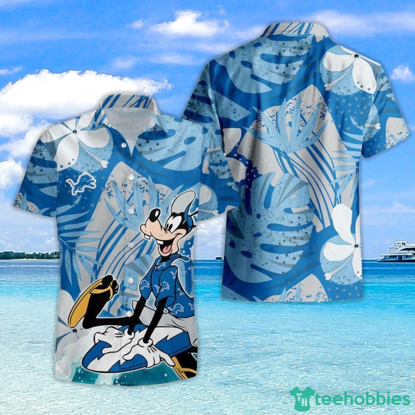 Detroit Lions Goofy Hawaiian Shirt and Shorts Product Photo 1