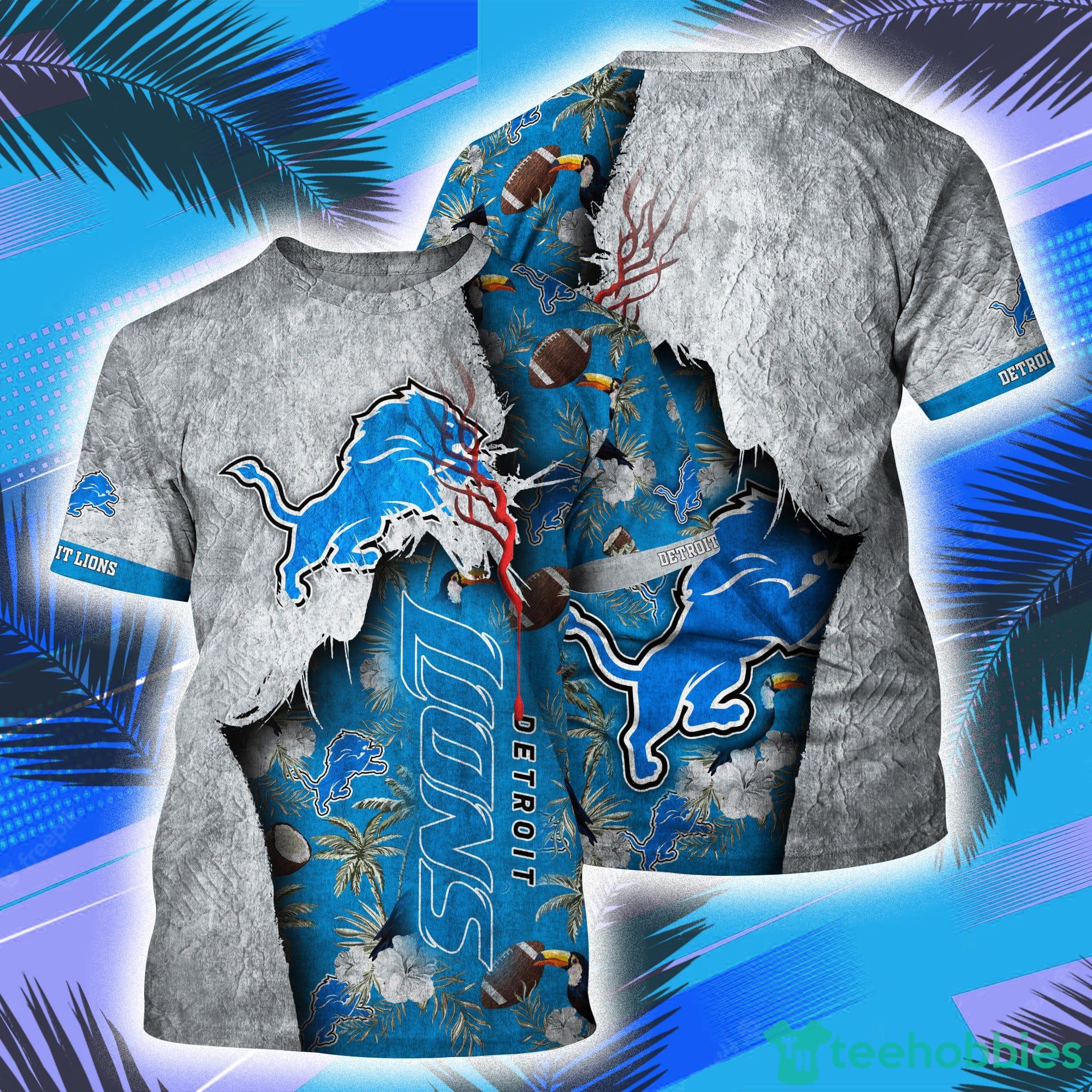 NFL T shirt For Sale 3D Custom Detroit Lions T shirts Cheap For