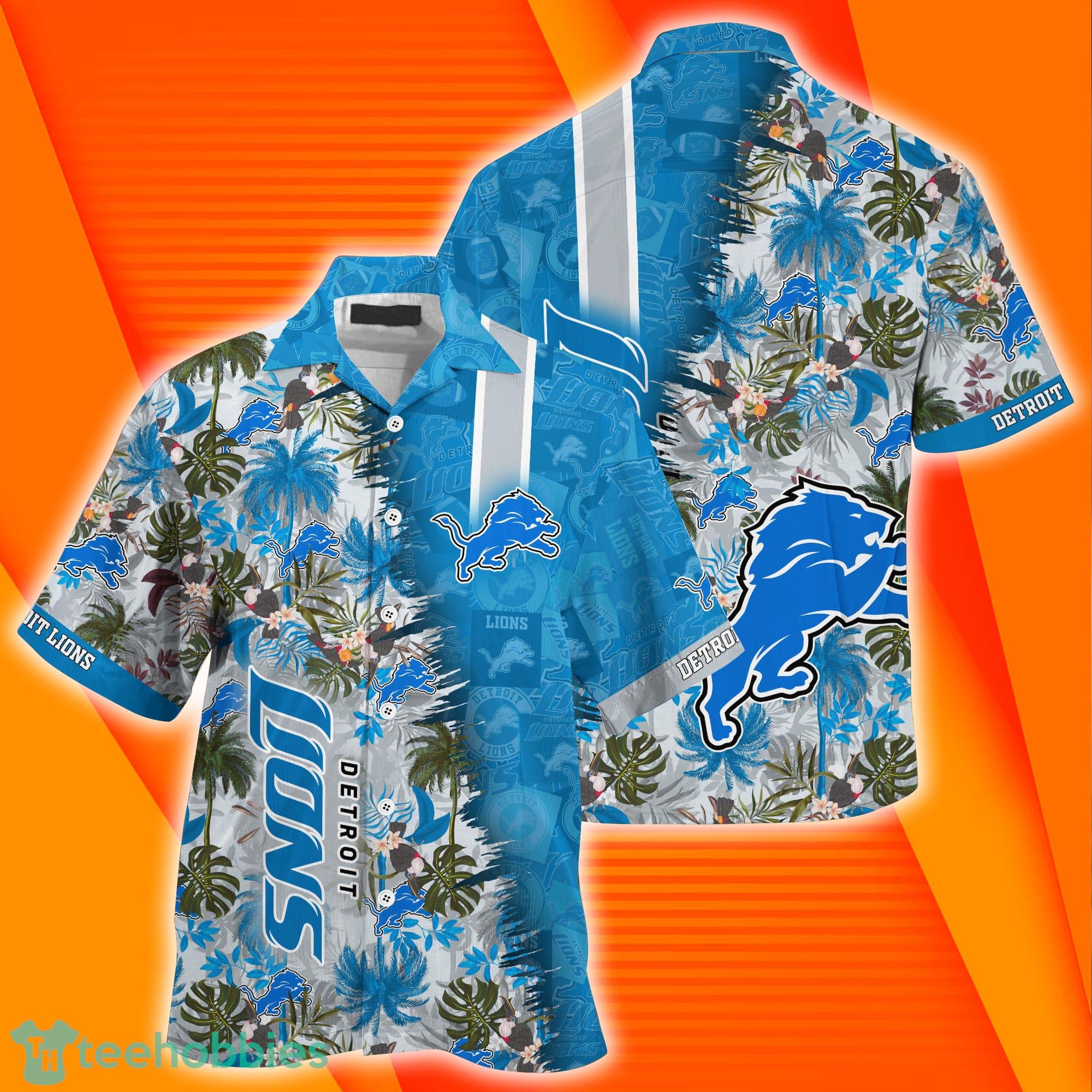 Detroit Lions NFL Combo Summer Hawaiian Shirt And Pants Product Photo 1