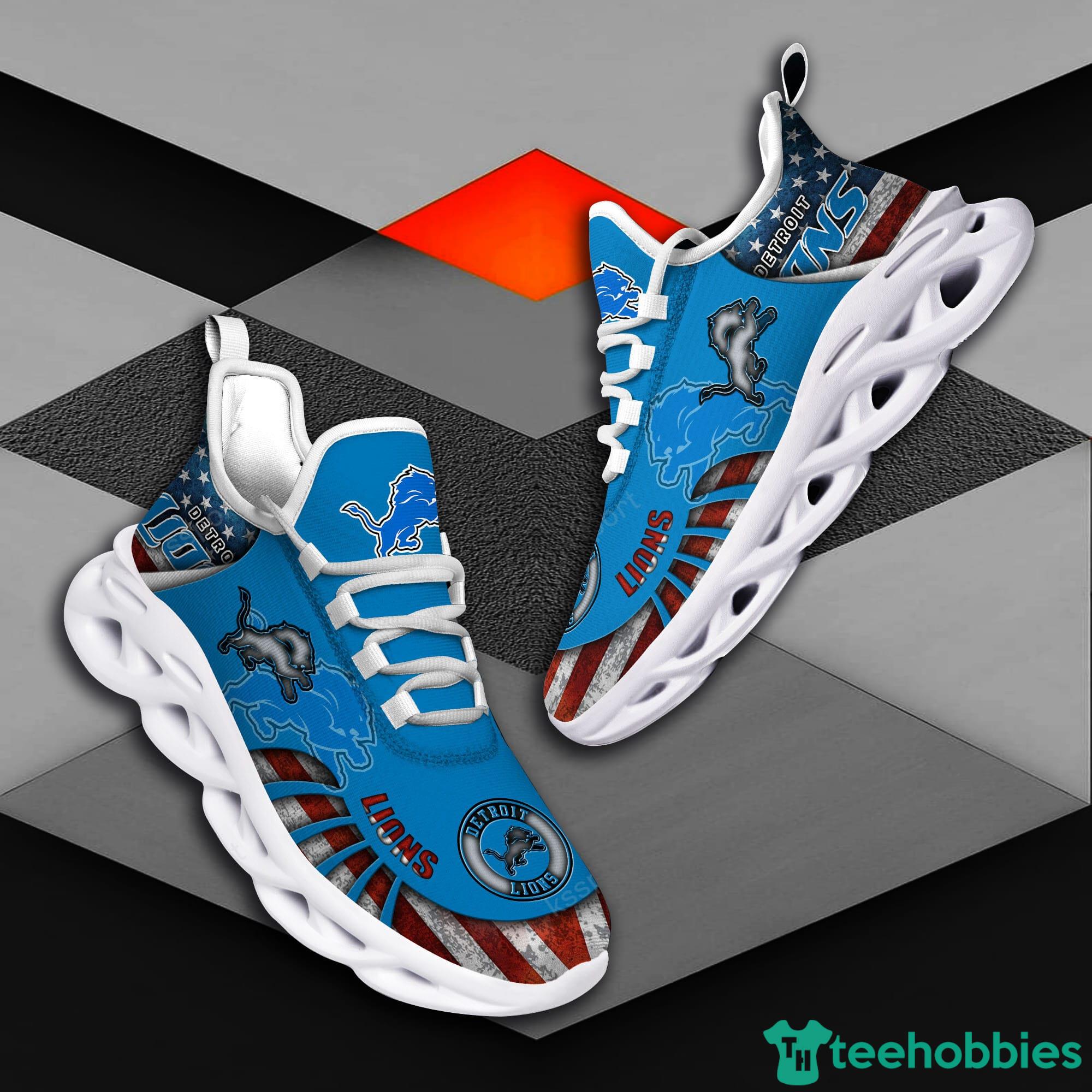 Detroit Lions NFL Max Soul Sneakers Running Shoes - Freedomdesign