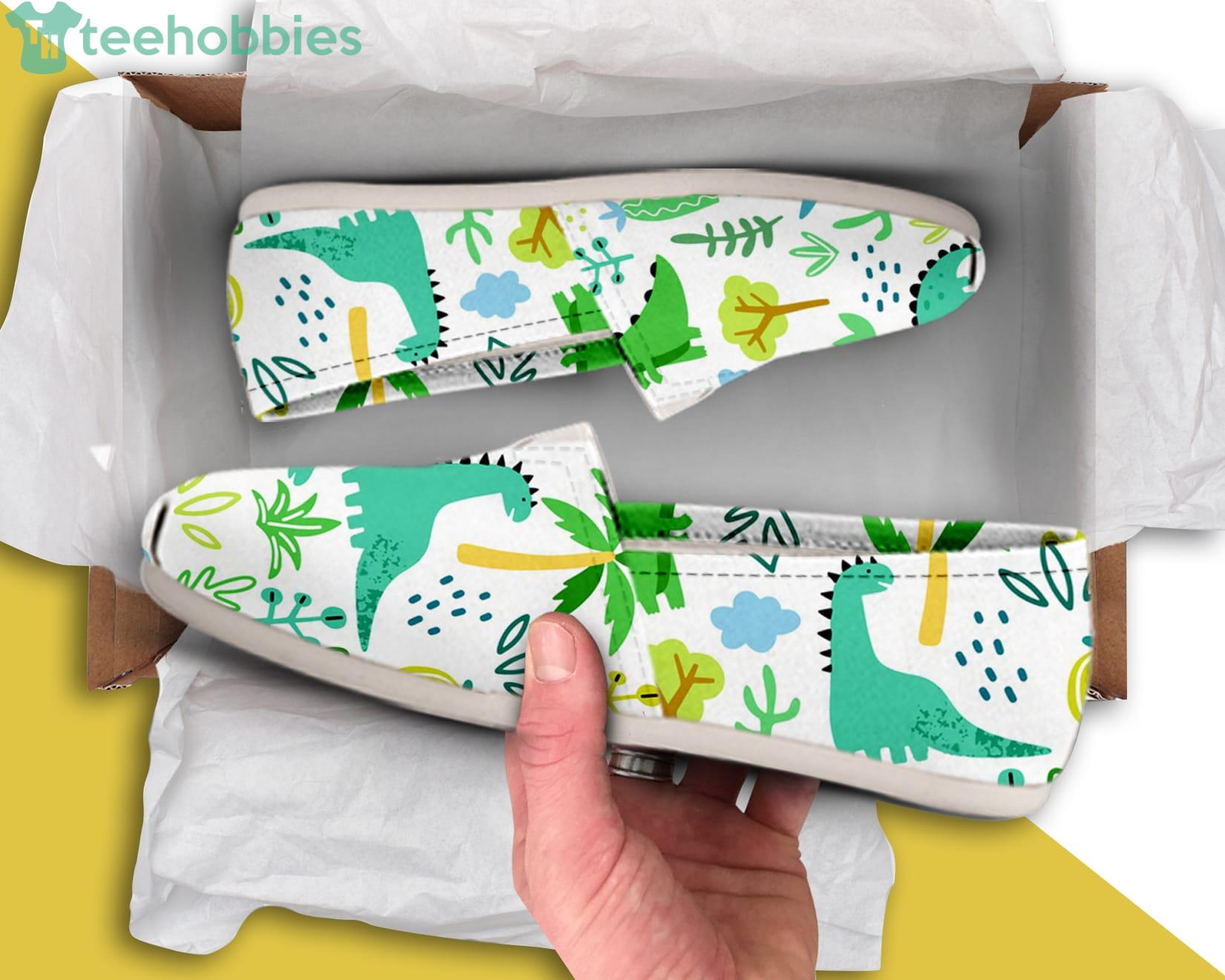 Dinosaur Summer Lovely Pattern Slip On Shoes Product Photo 1