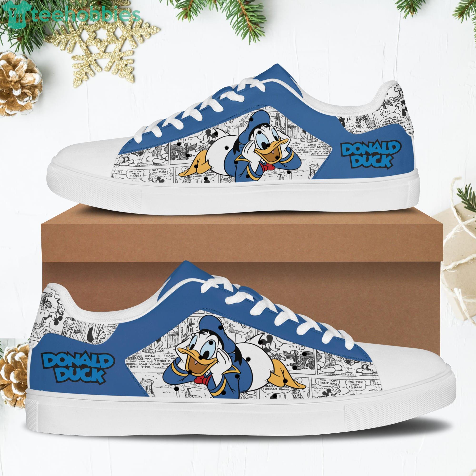 Donald Duck Blue White Shoes Disney Low Top Skate Shoes Product Photo 1