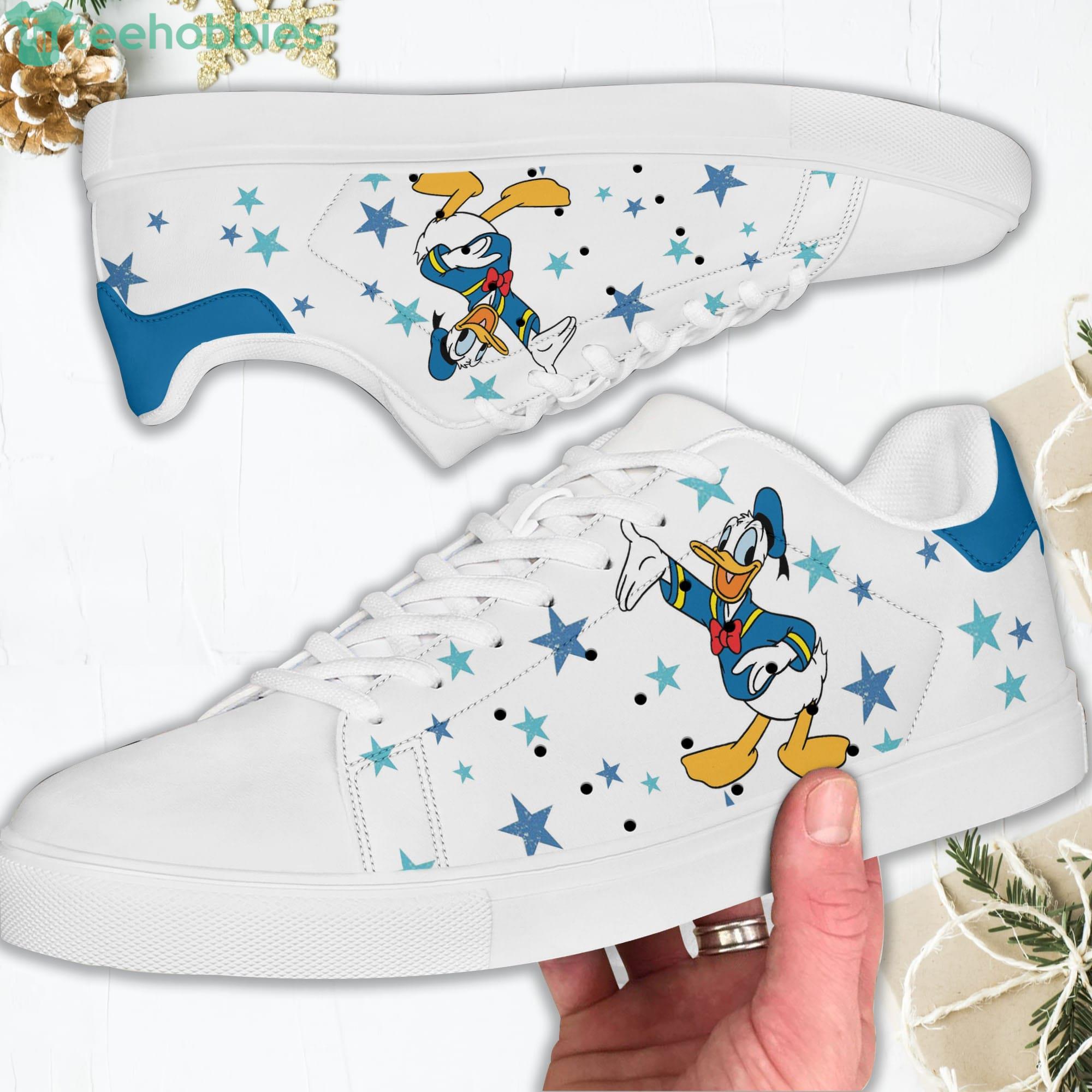 Donald Duck Blue White Stan Smith Disney Carrtoon Low Top Skate Shoes Product Photo 1