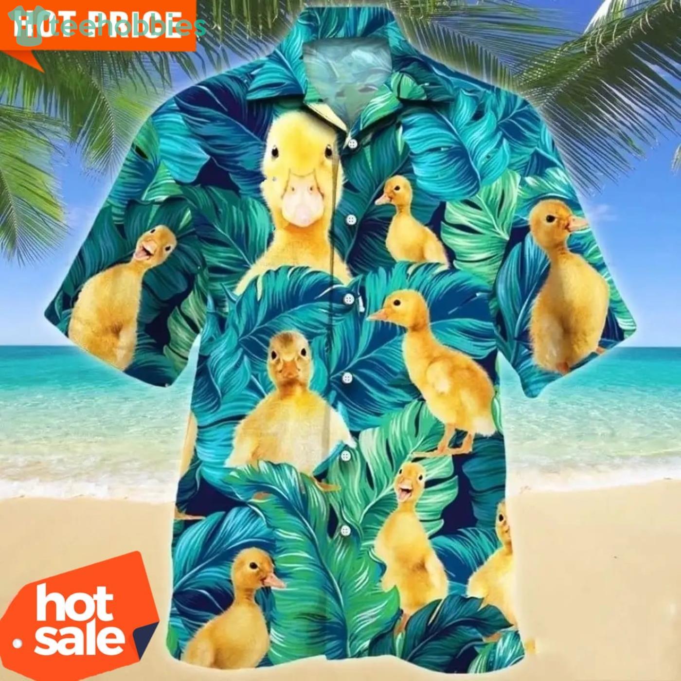Duckling Short Sleeves Hawaiian Shirt Product Photo 1 Duckling Short Sleeves Hawaiian Shirt Product Photo 1