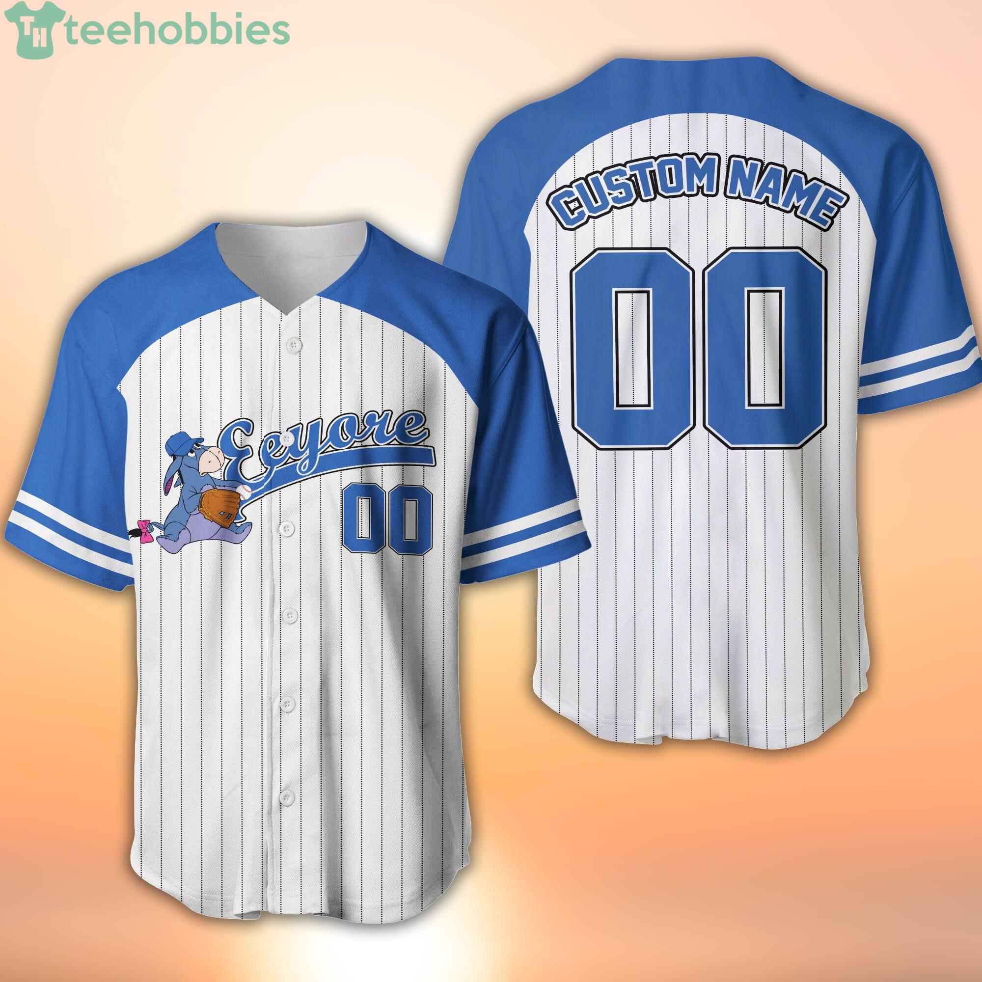 Personalization Eeyore Baseball Jersey, Eeyore Jersey Shirts