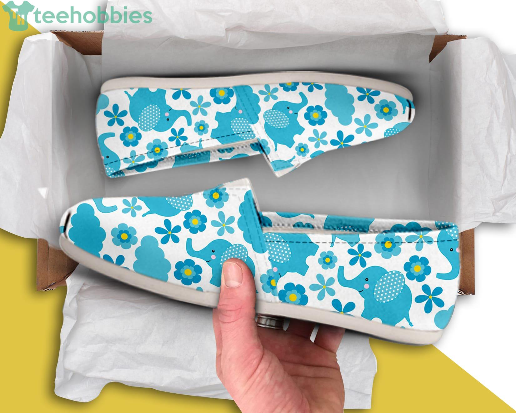 Elephant Lovely Pattern Slip On Shoes Product Photo 1