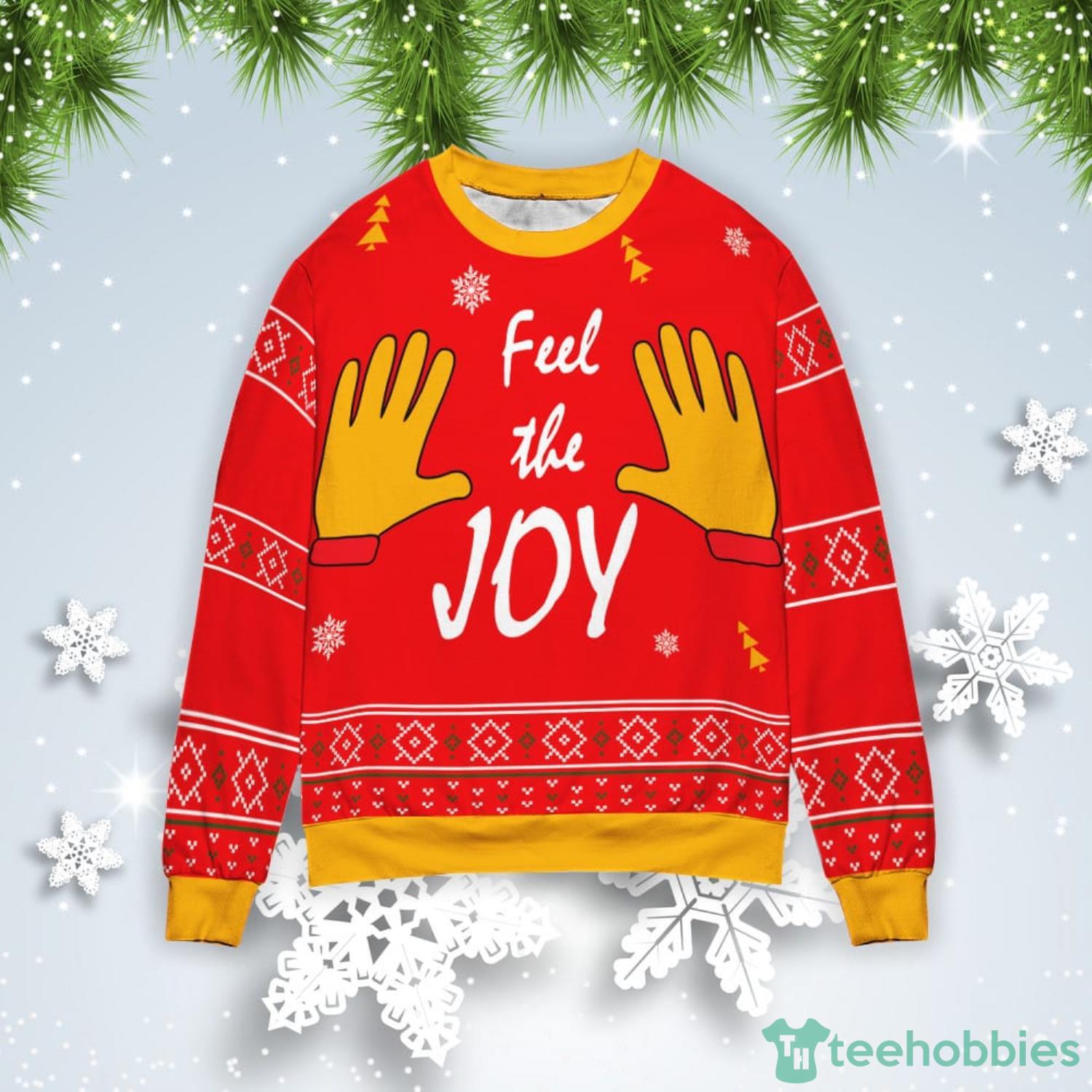 Feel The Joy Christmas Gift Ugly Christmas Sweater Product Photo 1