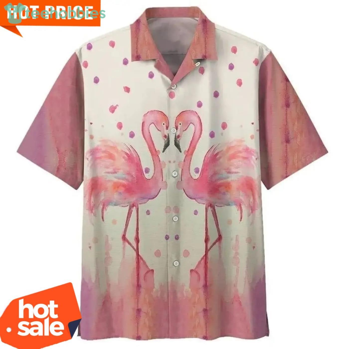 Flamingo Short Sleeves Hawaiian Shirt Product Photo 1 Flamingo Short Sleeves Hawaiian Shirt Product Photo 1
