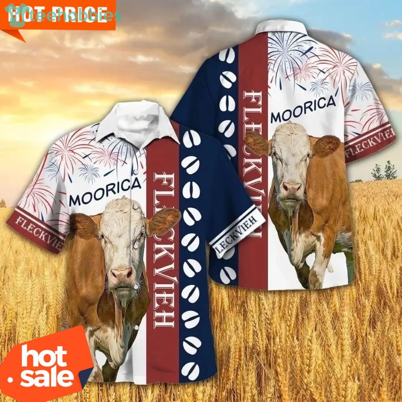 Fleckvieh In Moorica Short Sleevs Aloha Hawaiian Shirt image Fleckvieh In Moorica Short Sleevs Aloha Hawaiian Shirt Product Photo 2