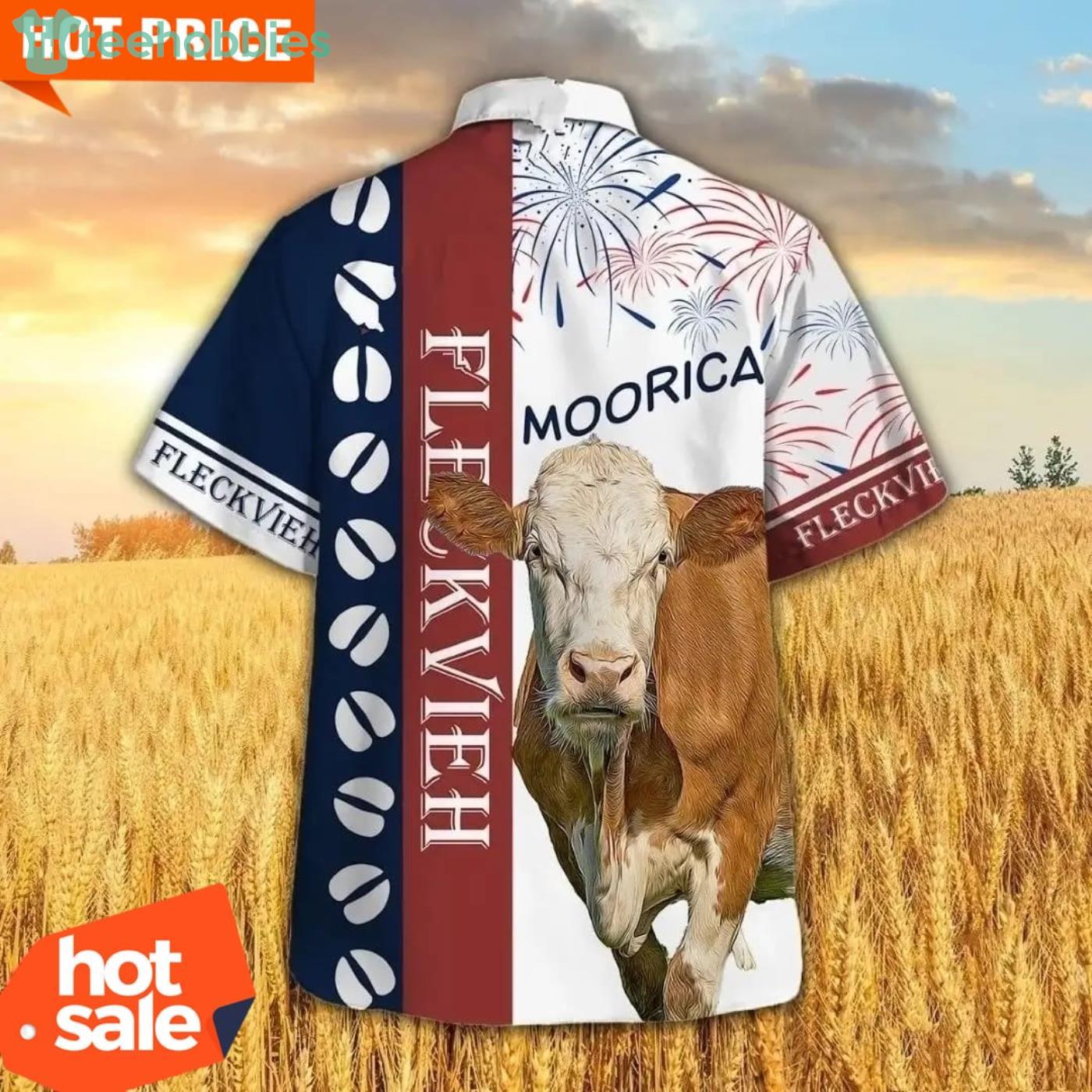 Fleckvieh In Moorica Short Sleevs Aloha Hawaiian Shirt Product Photo 3 Fleckvieh In Moorica Short Sleevs Aloha Hawaiian Shirt Product Photo 3