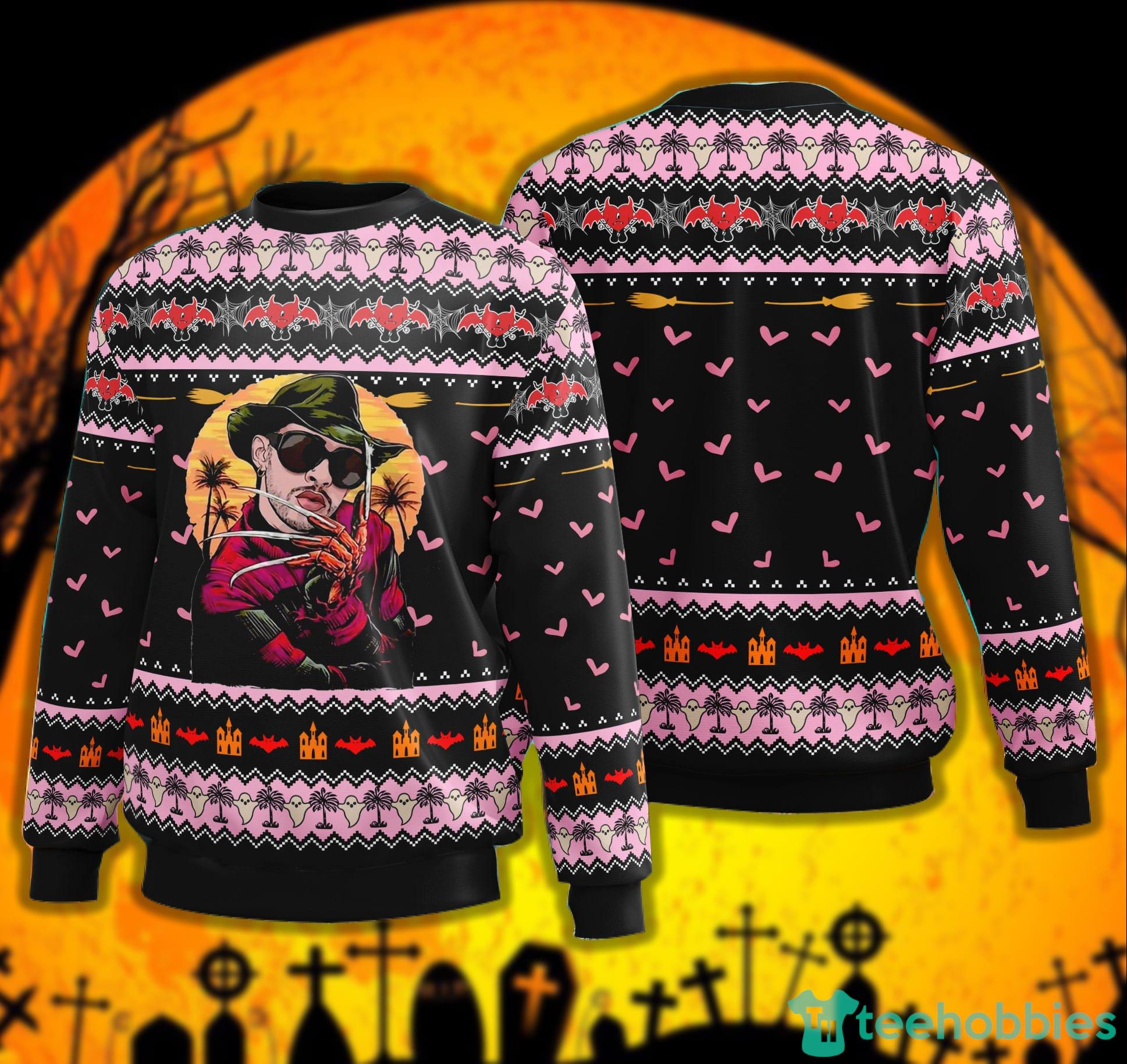Freddy Benito Kruge Bad Bunny Un Halloween Sin Ti Halloween Sweater Product Photo 1
